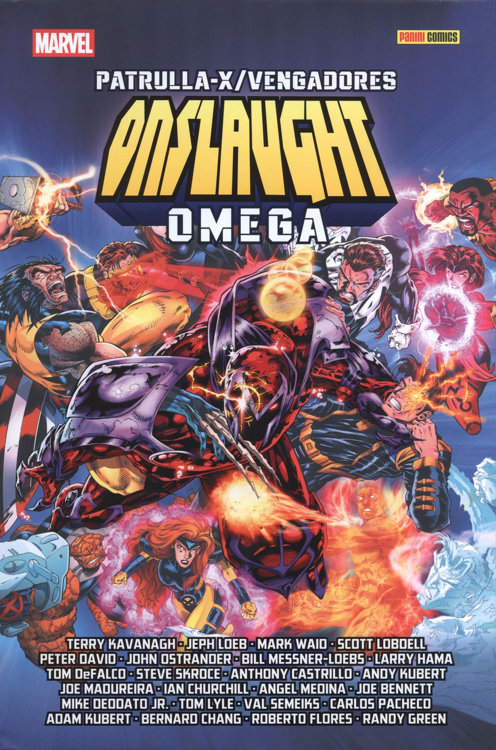Portada ampliada de PATRULLA-X/VENGADORES ANSLAUGHT OMEGA