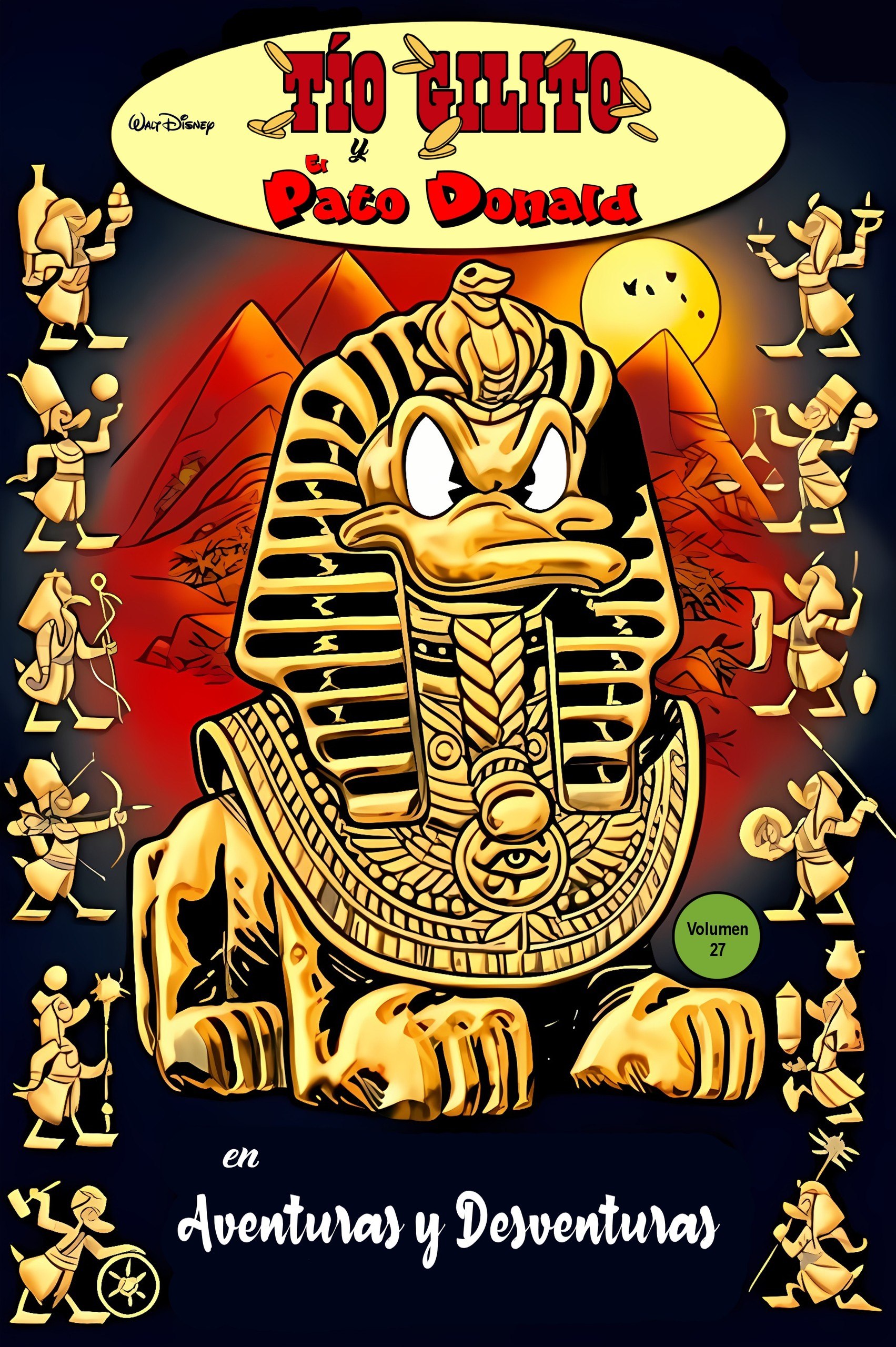 Portada ampliada de Tío Gilito y Pato Donald en Aventuras y Desventuras