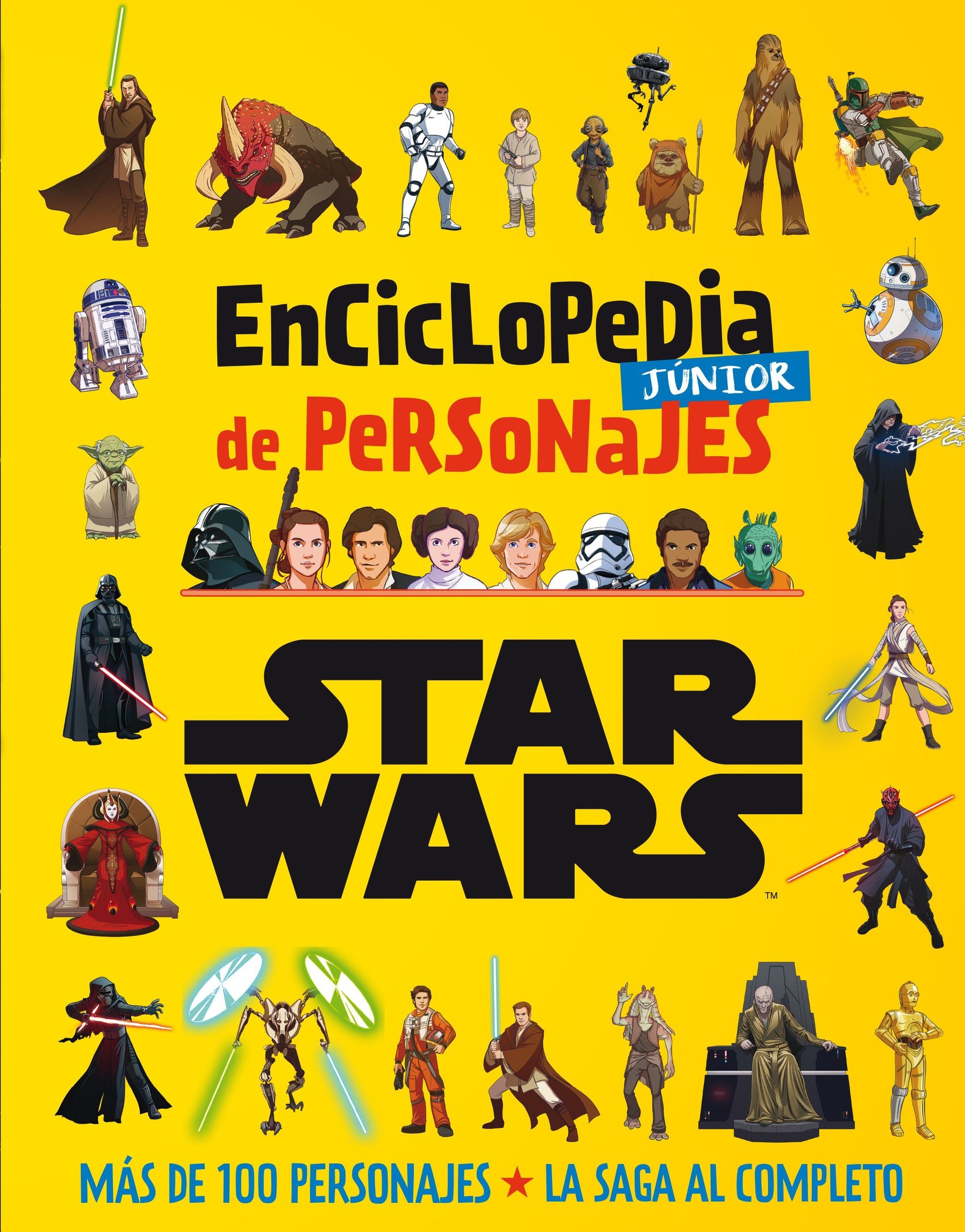 Portada ampliada de Enciclopedia Junior de Personajes Star Wars