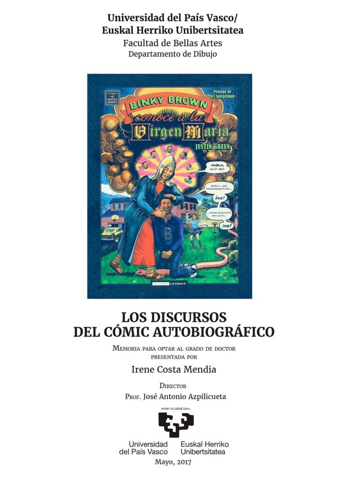 Portada ampliada de LOS DISCURSOS DEL CÓMIC AUTOBIOGRÁFICO