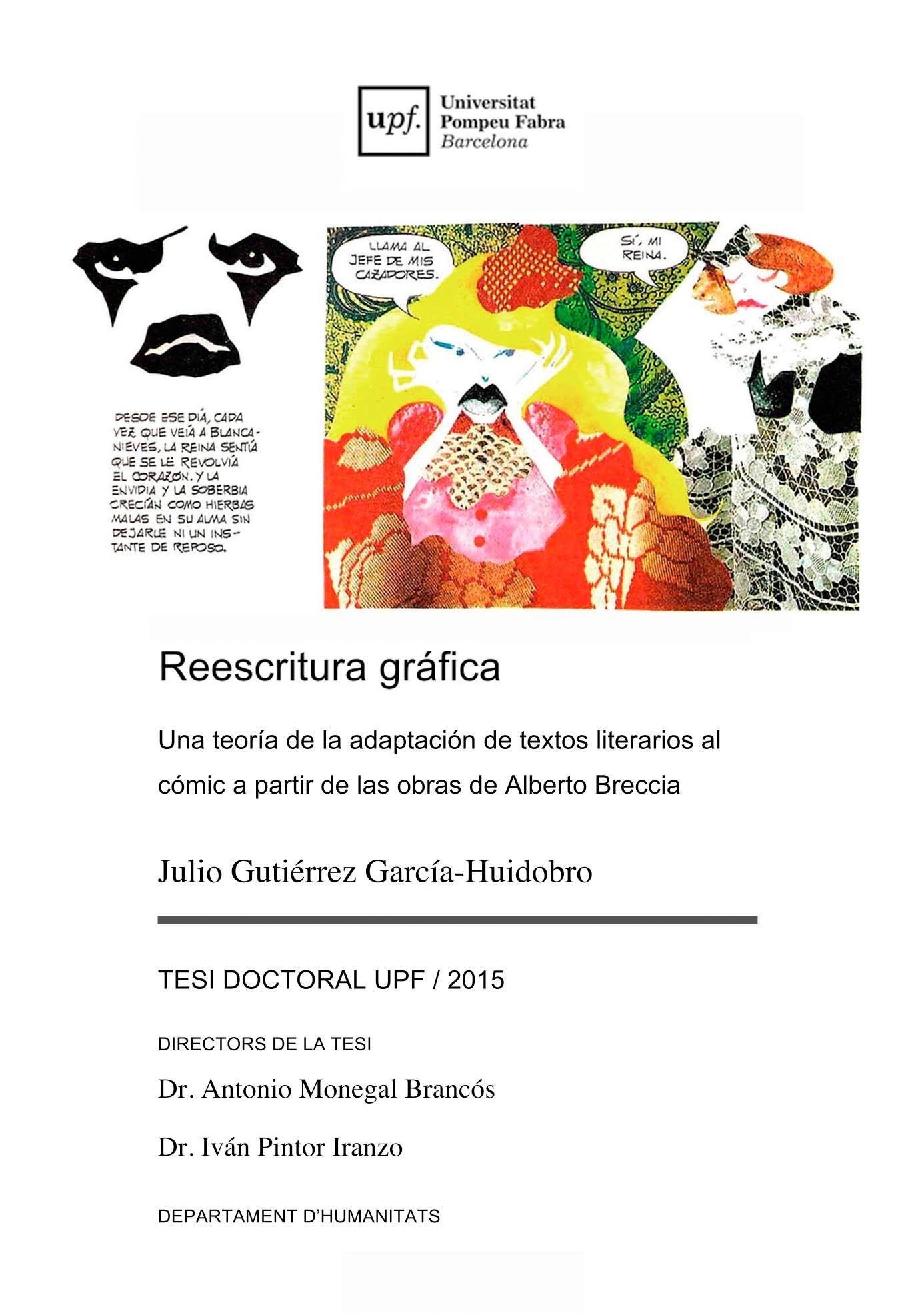 Portada ampliada de Reescritura gráfica: Una teoría de la adaptación de textos literarios al cómic a partir de las obras de Alberto Breccia