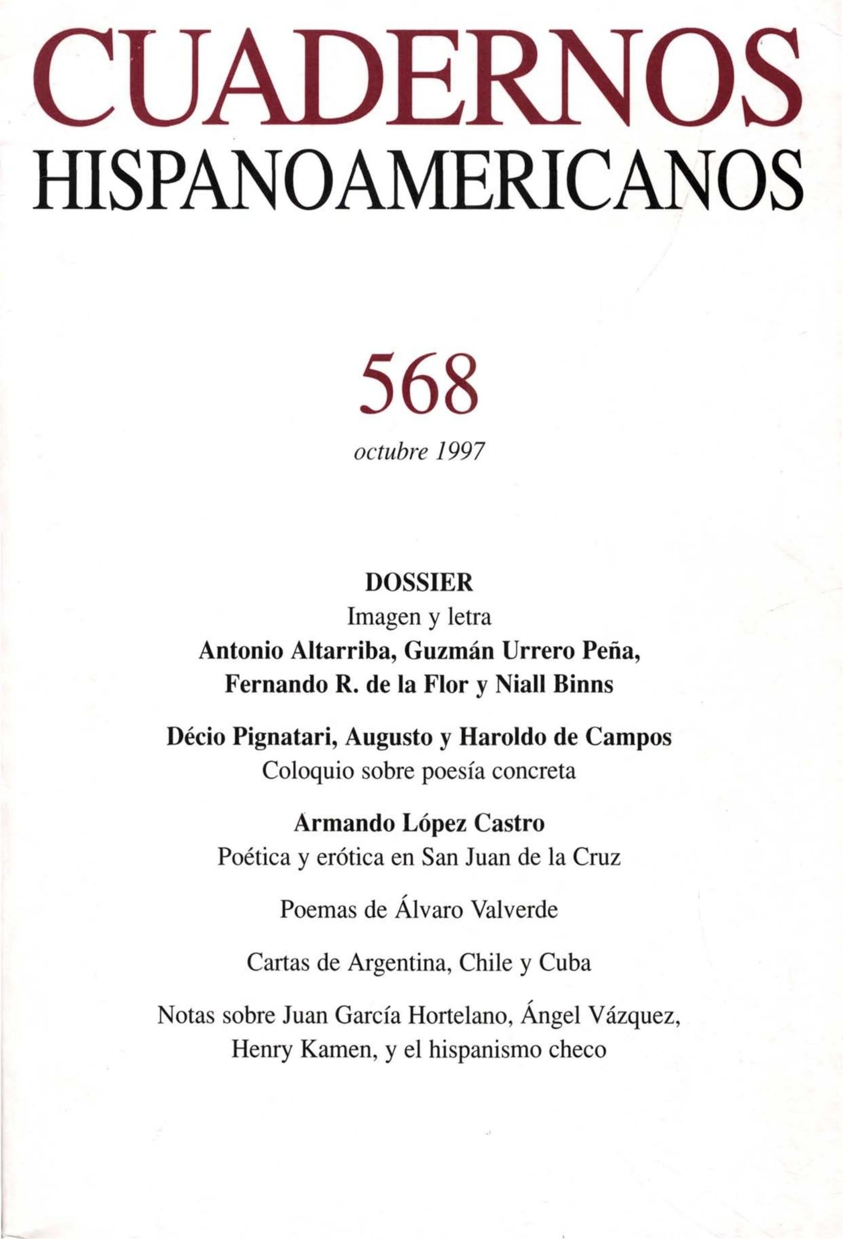 Portada ampliada de Cuadernos Hispanoamericanos
