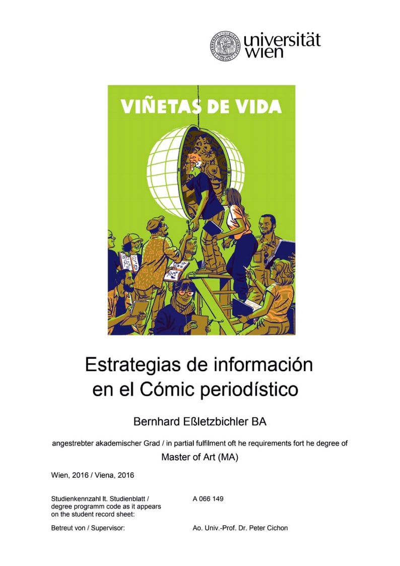 Portada ampliada de Estrategias de información en el Cómic periodístico