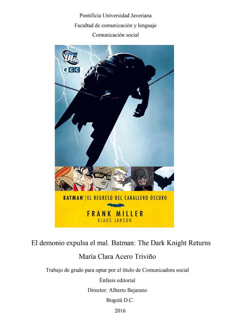 Portada ampliada de Batman: El regreso del Caballero Oscuro