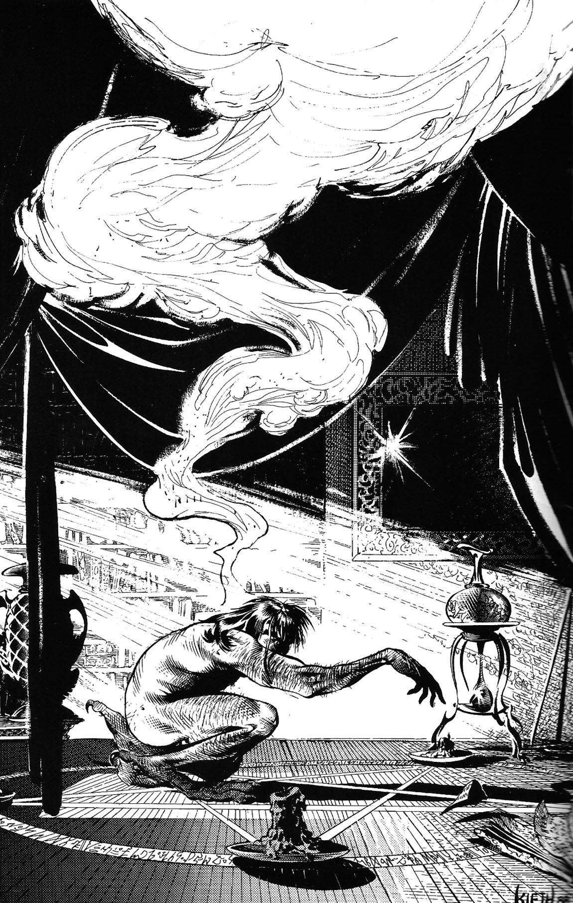 Portada ampliada de I Before E (I Antes de E)(de Sam Kieth)(Fantagraphics Books)