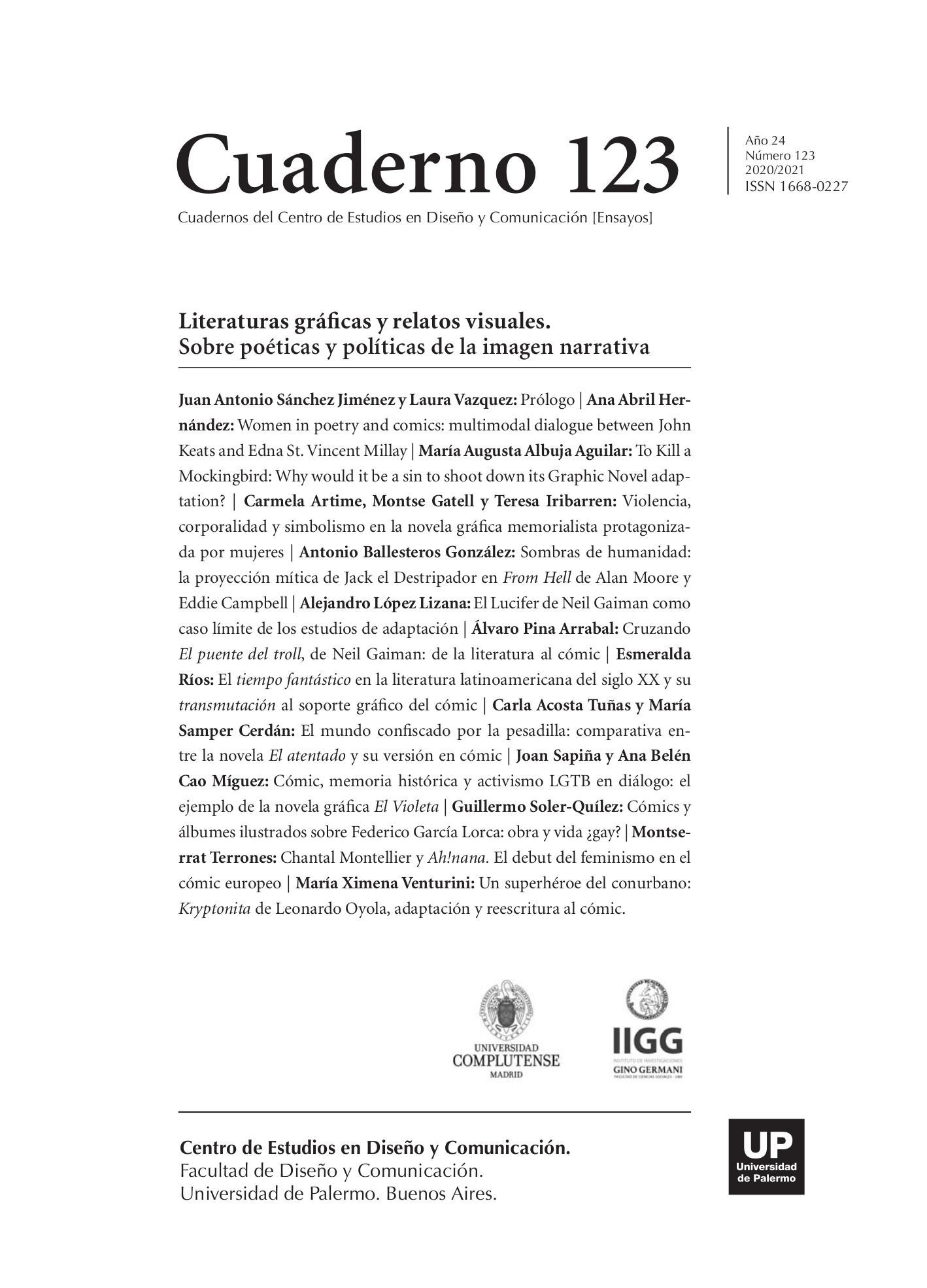 Portada ampliada de Cuaderno 123