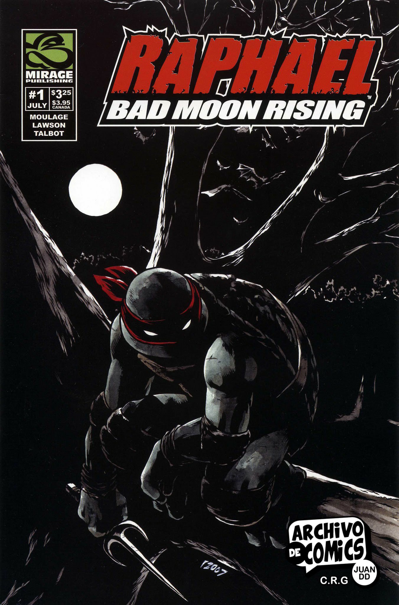 Portada ampliada de RAPHAEL BAD MOON RISING