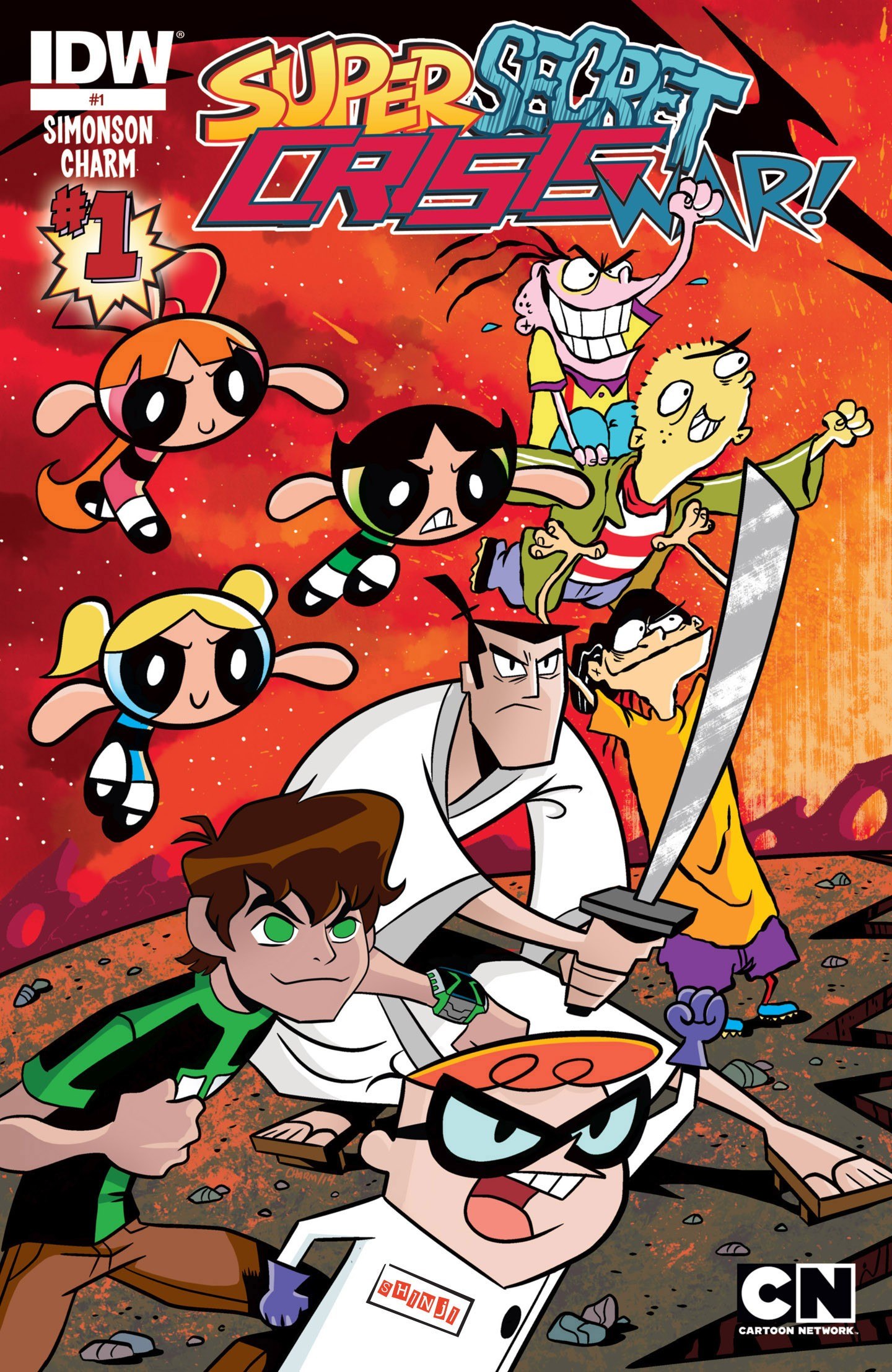 Portada ampliada de Super Secret Crisis War!