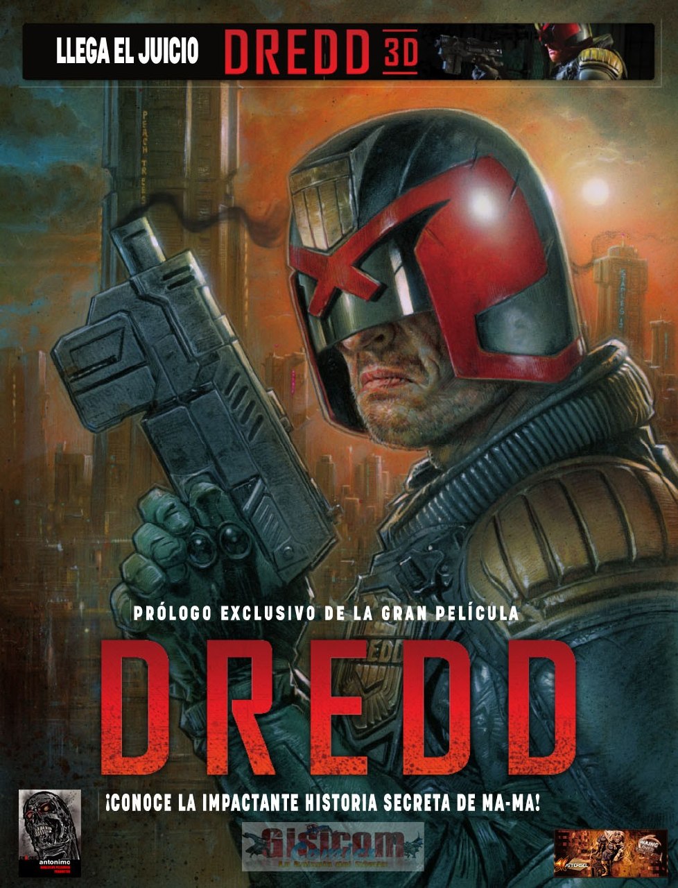 Portada ampliada de DREDD 3D