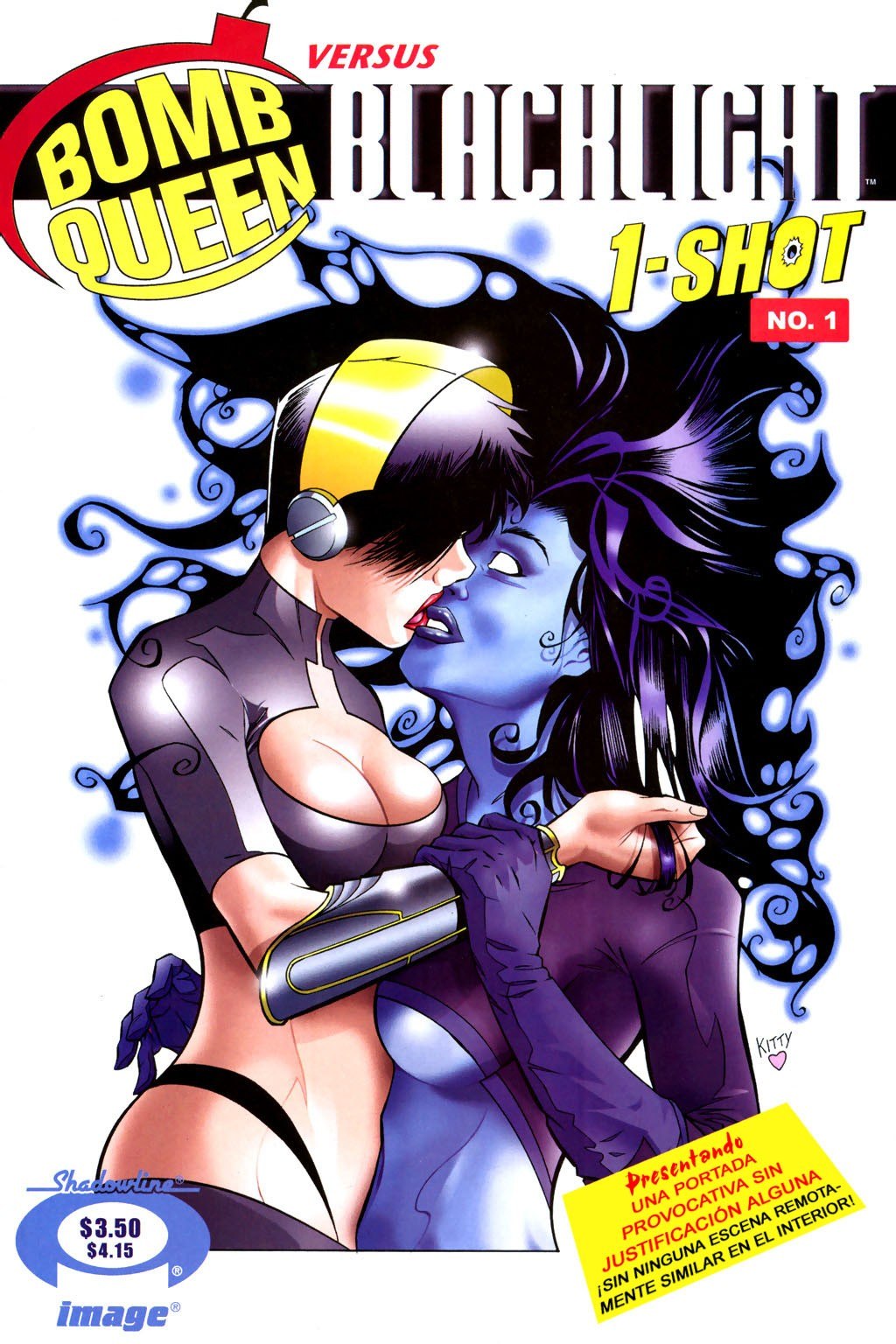Portada ampliada de Bomb Queen Versus Blacklight 1-Shot No.1