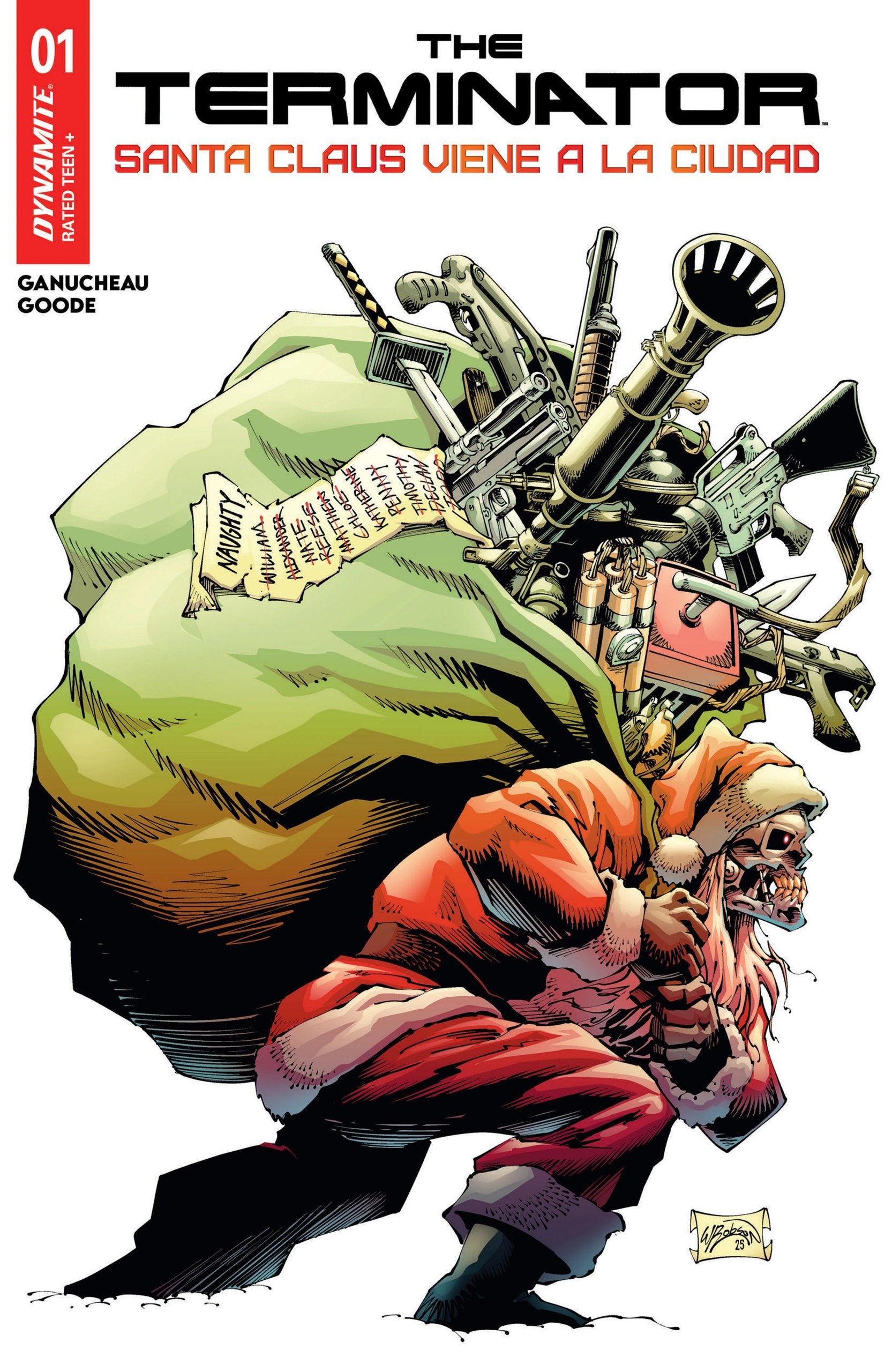 Portada ampliada de THE TERMINATOR SANTA CLAUS VIENE A LA CIUDAD
