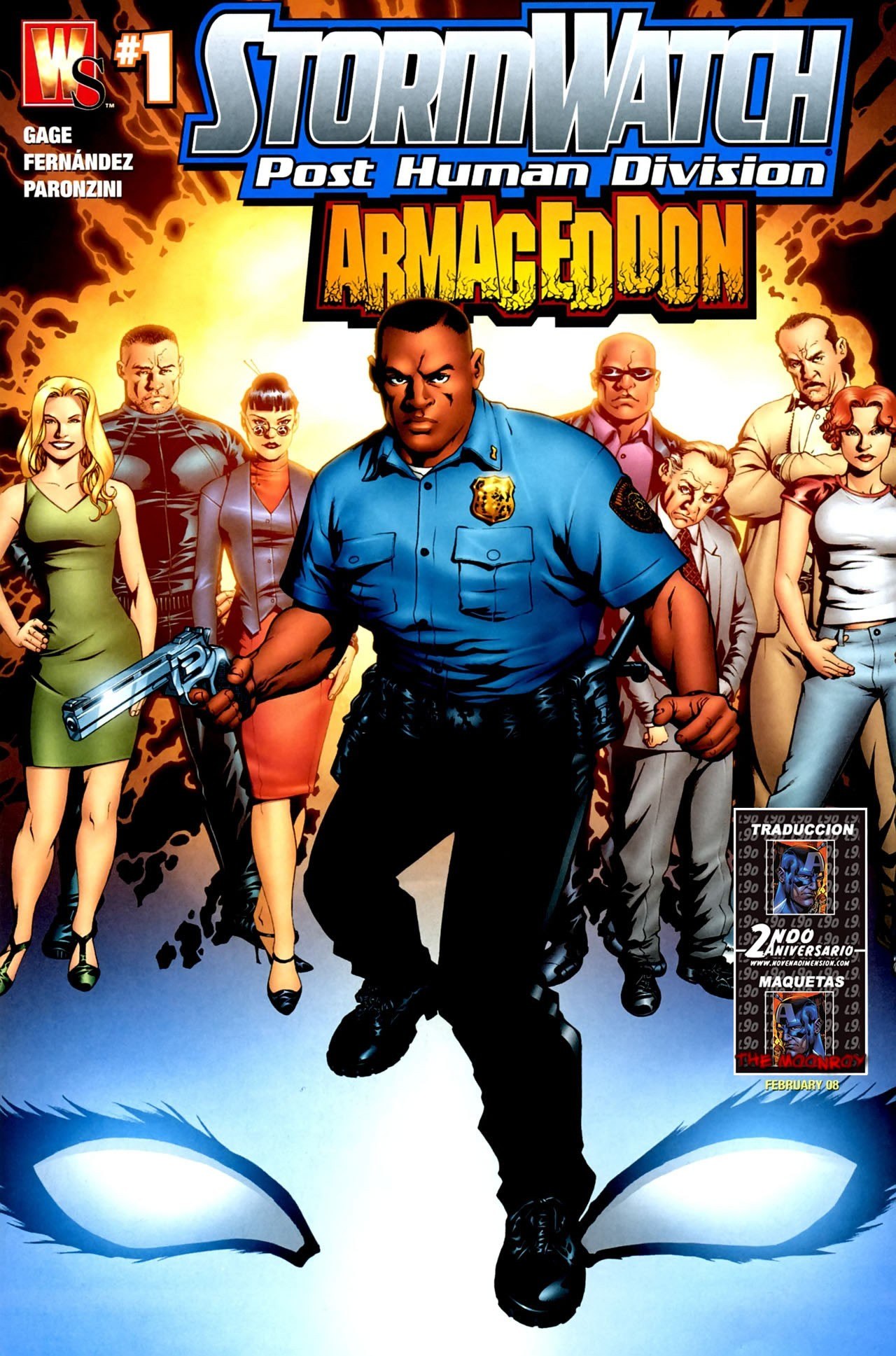 Portada ampliada de STORMWATCH Post Human Division ARMAGEDDON