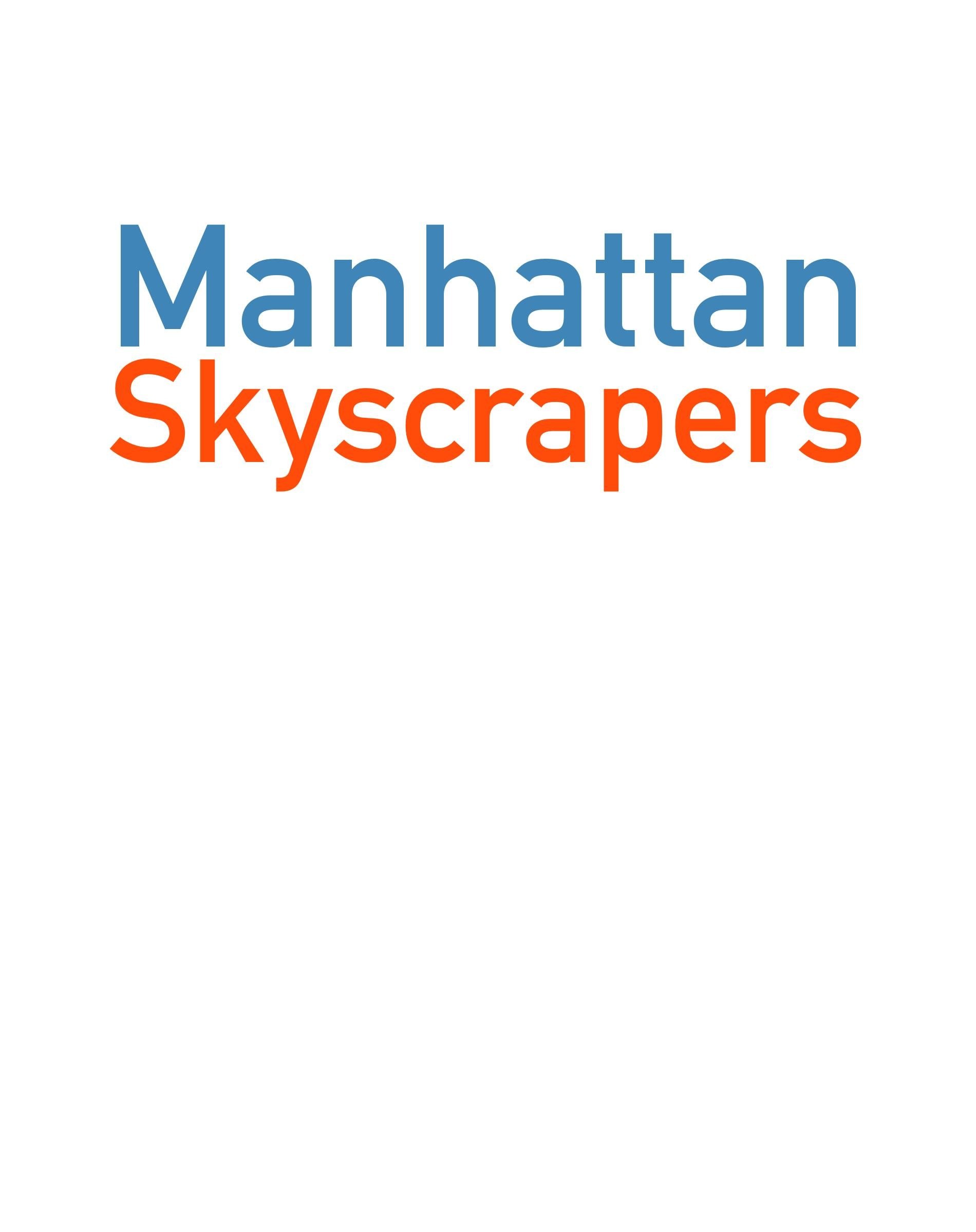 Portada ampliada de Manhattan Skyscrapers