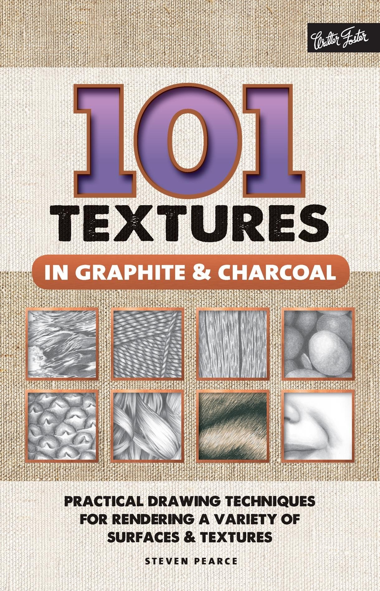 Portada ampliada de 101 TEXTURES IN GRAPHITE & CHARCOAL