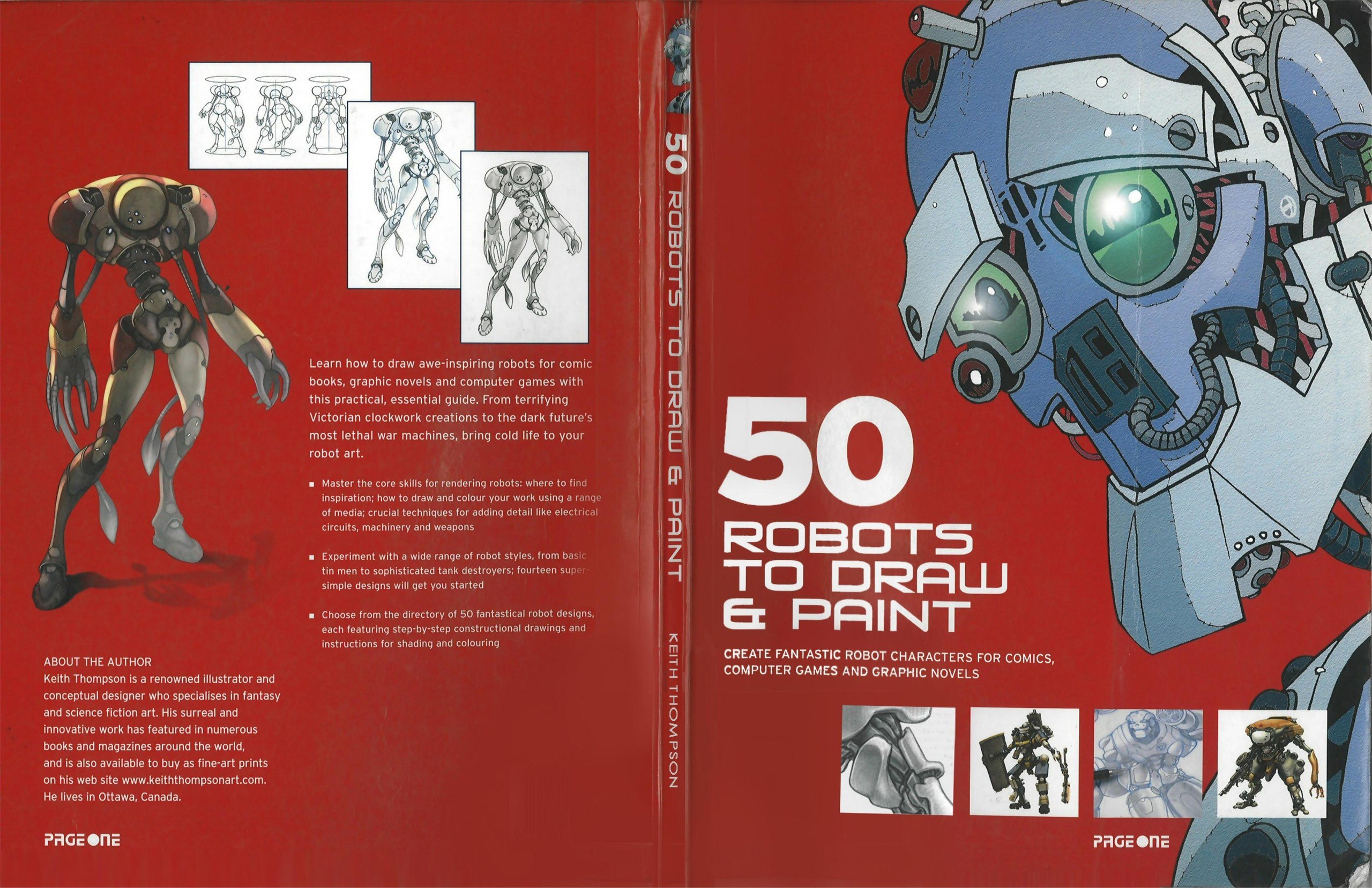 Portada ampliada de 50 ROBOTS TO DRAW & PAINT