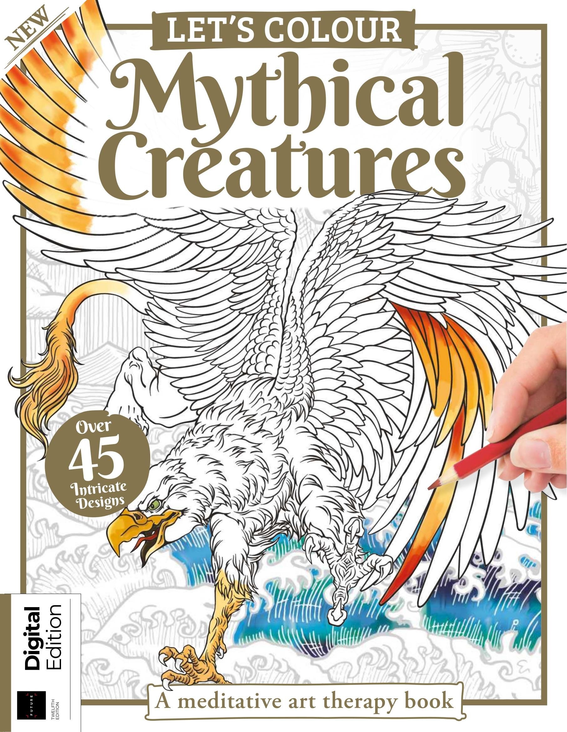 Portada ampliada de Let's Colour Mythical Creatures