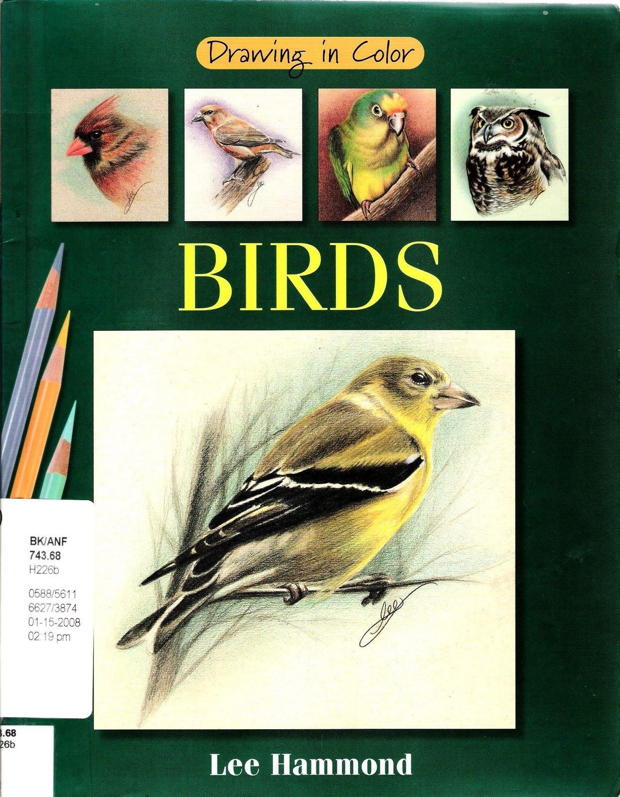 Portada ampliada de Drawing in Color BIRDS