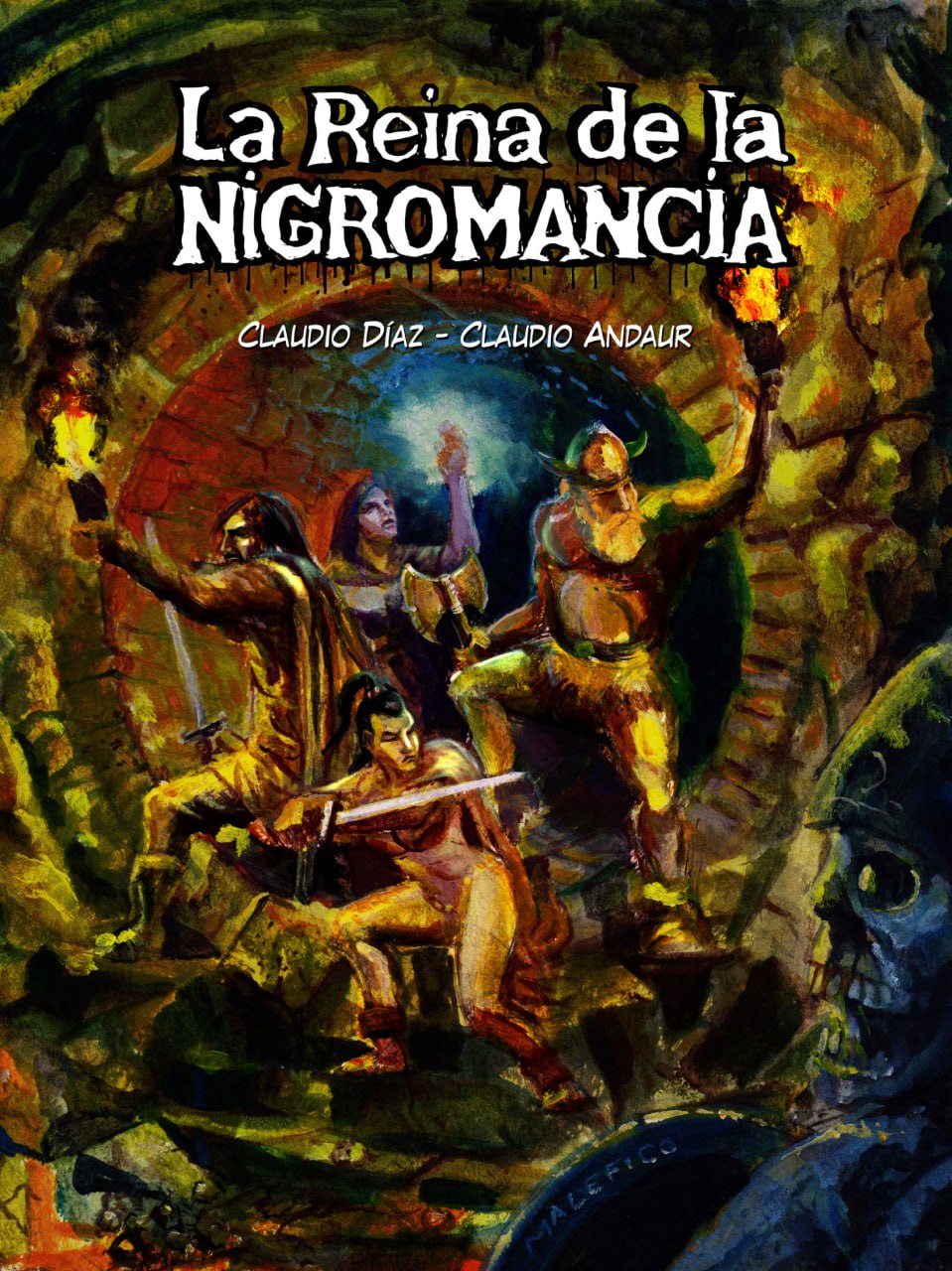 Portada ampliada de La Reina de la NIGROMANCIA