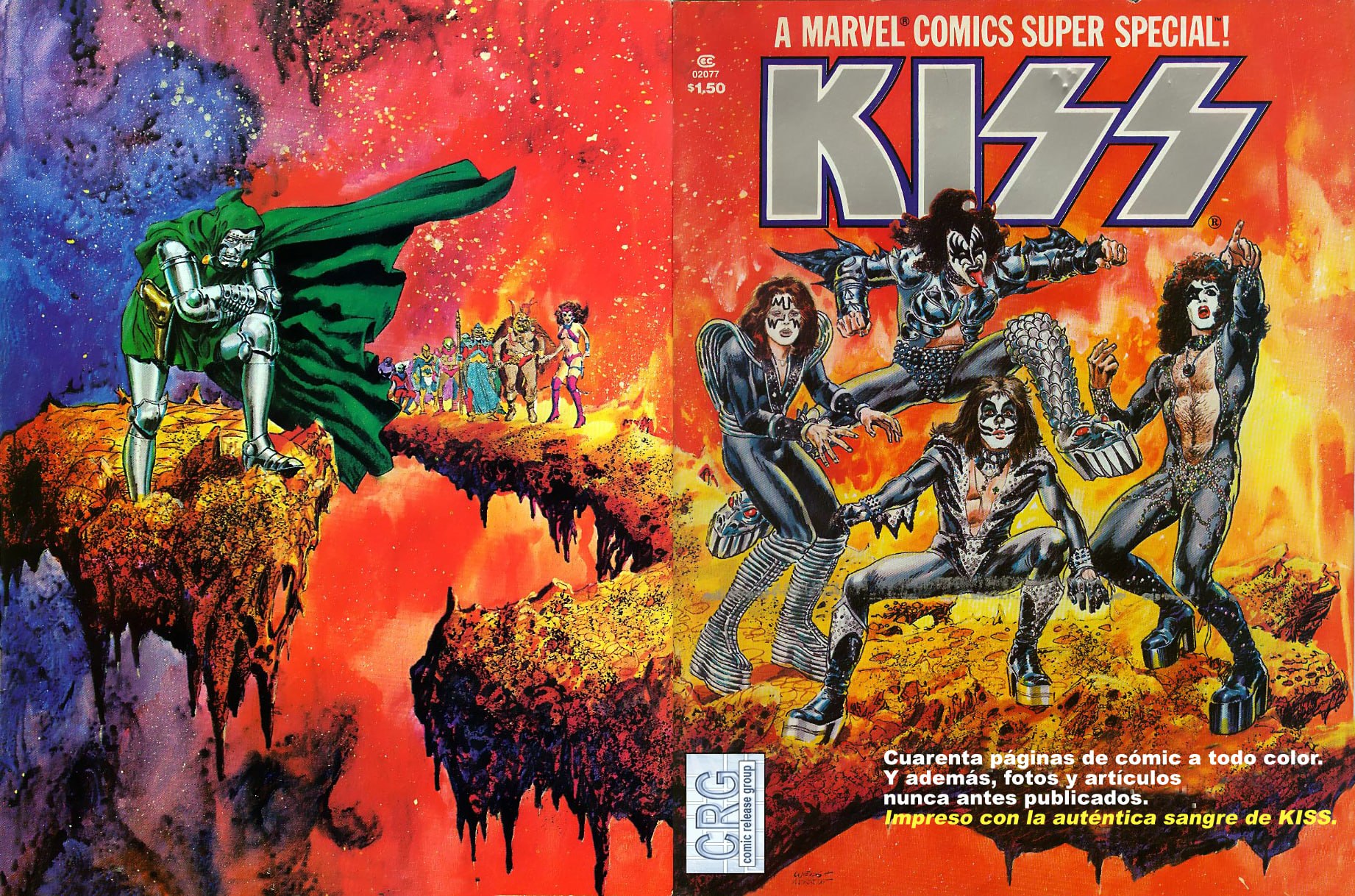 Portada ampliada de A MARVEL COMICS SUPER SPECIAL! KISS