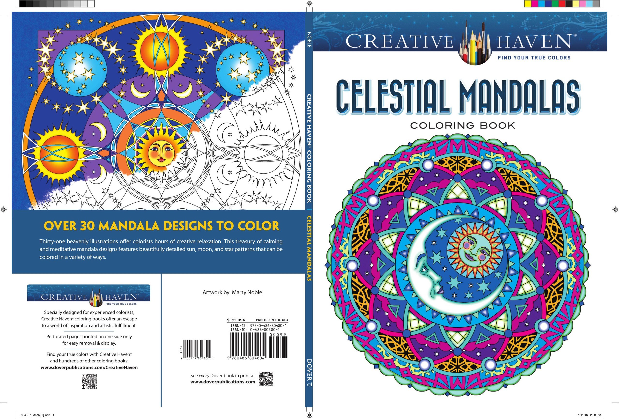 Portada ampliada de CELESTIAL MANDALA COLORING BOOK