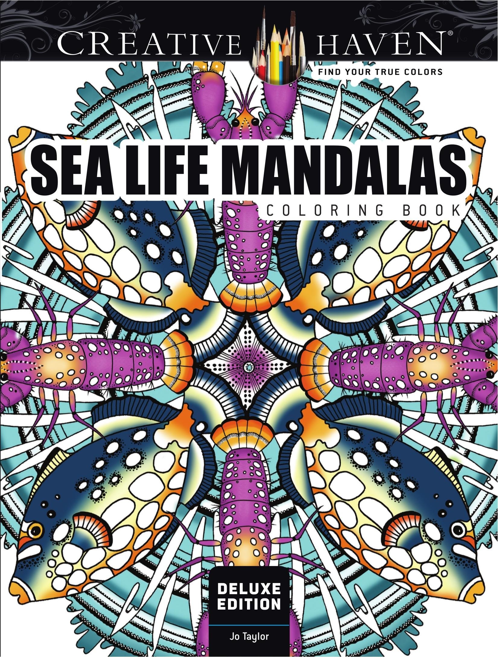Portada ampliada de SEA LIFE MANDALAS COLORING BOOK