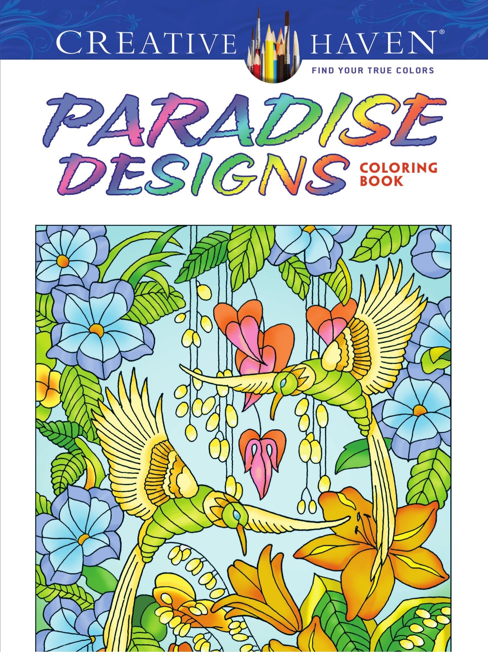 Portada ampliada de PARADISE DESIGNS COLORING BOOK