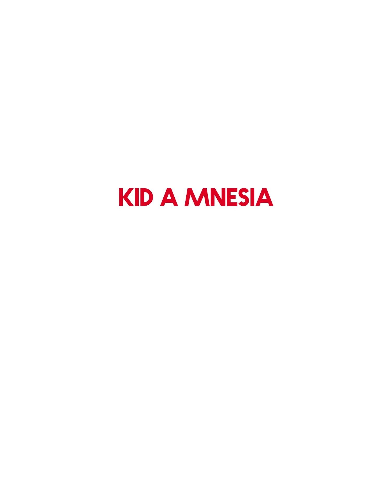 Portada ampliada de KID A MNESIA