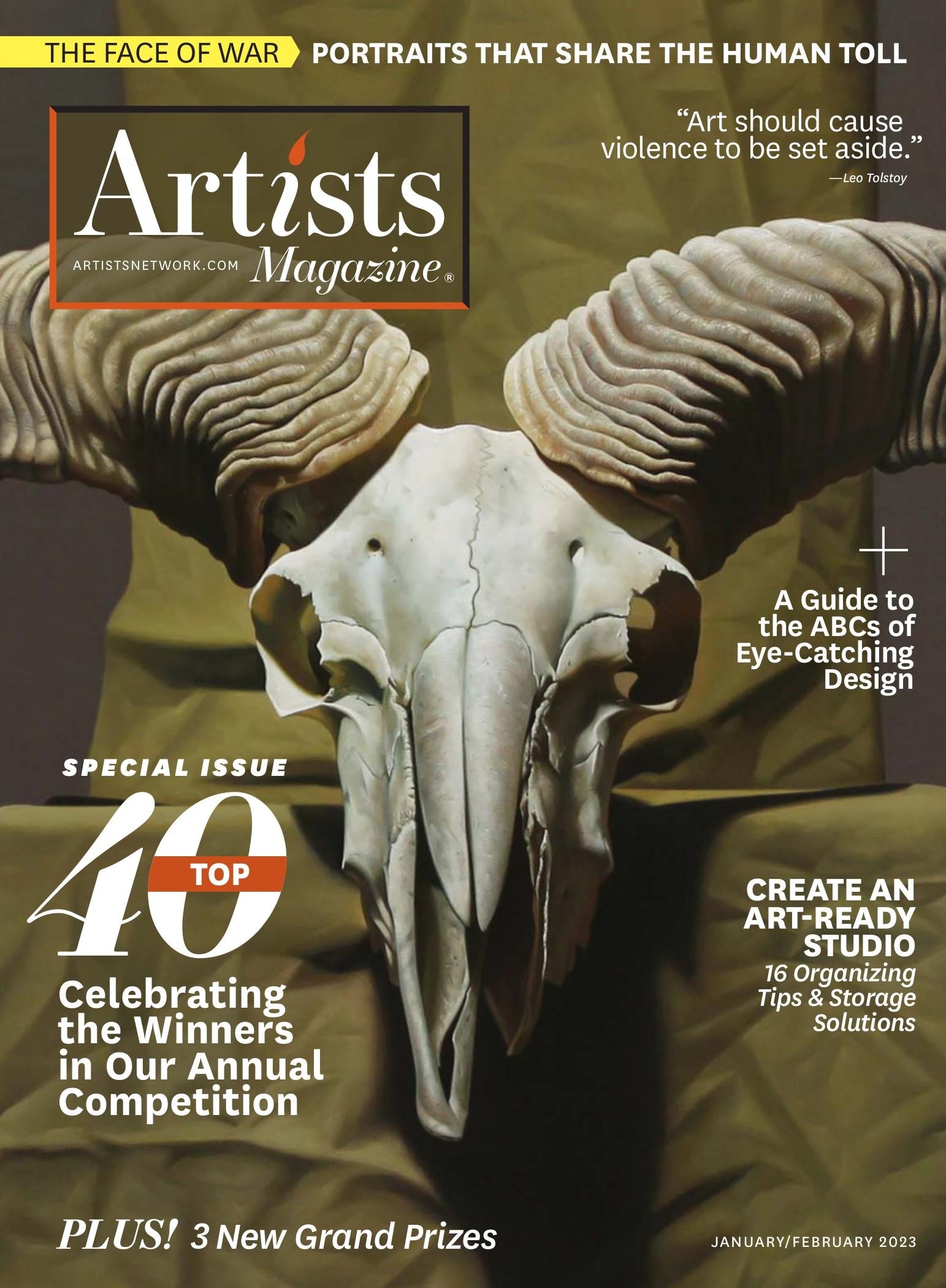 Portada ampliada de Artists Magazine