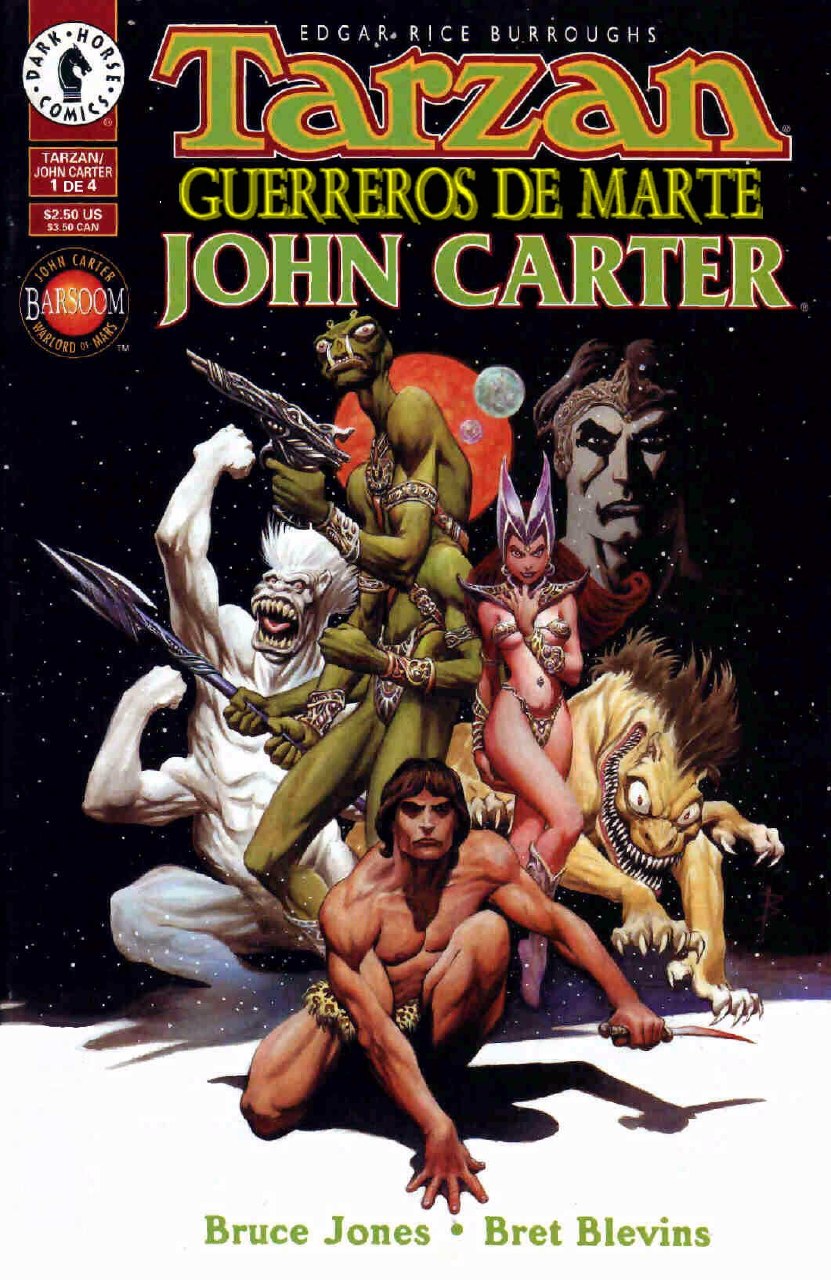 Portada ampliada de Tarzan Guerreros de Marte John Carter