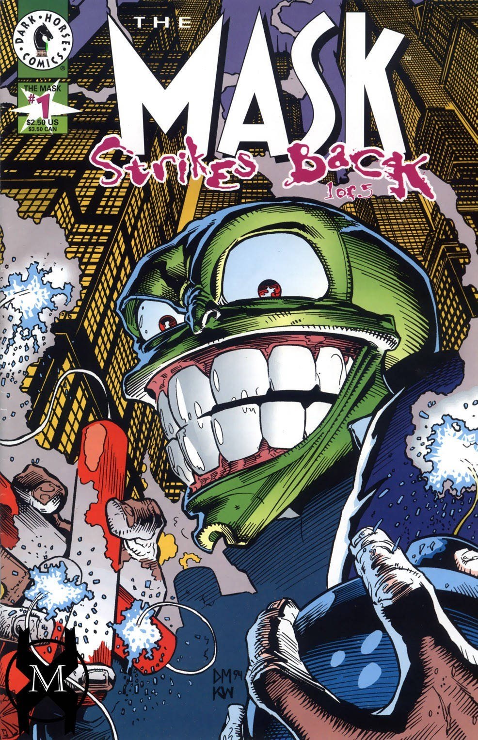 Portada ampliada de The Mask Strikes Back