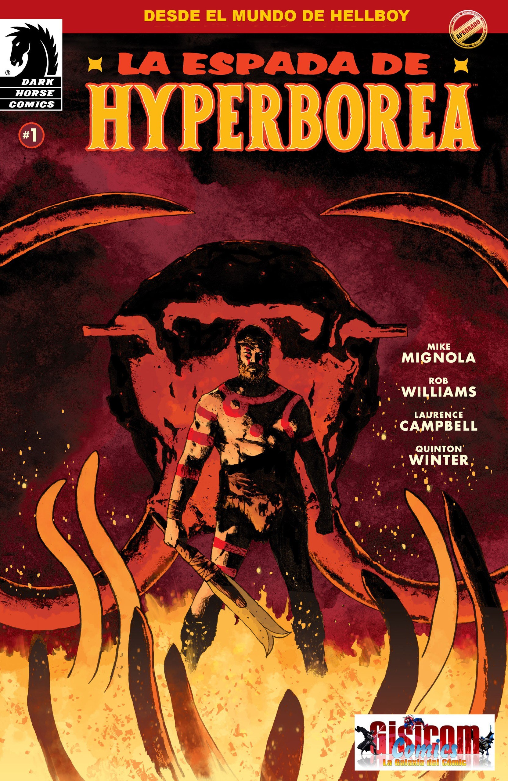 Portada ampliada de LA ESPADA DE HYPERBOREA