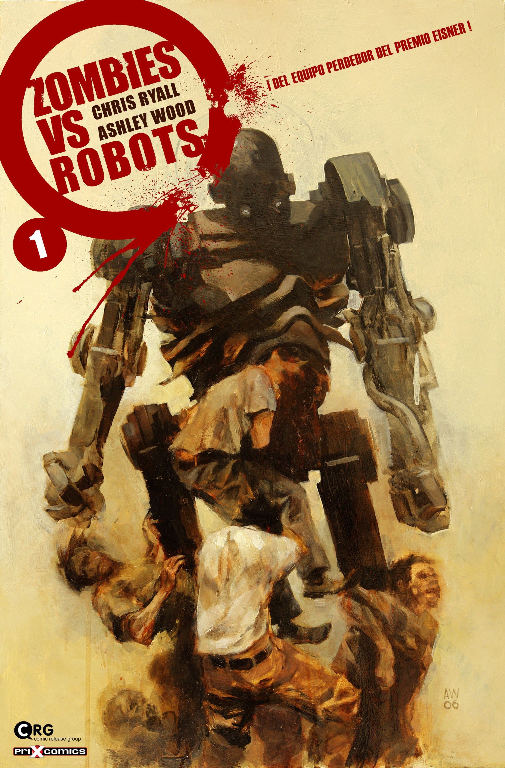 Portada ampliada de ZOMBIES VS ROBOTS