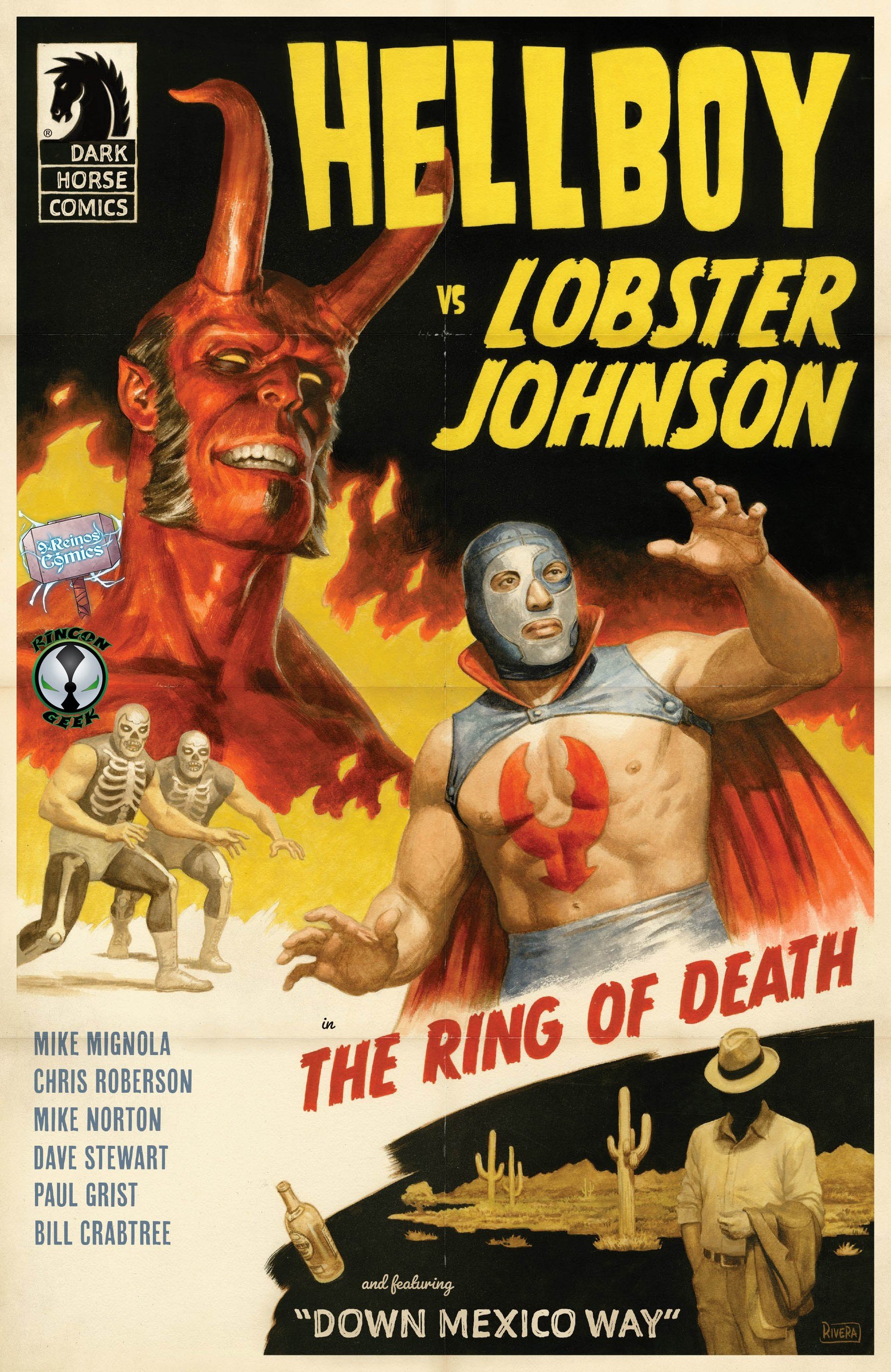 Portada ampliada de HELLBOY vs LOBSTER JOHNSON