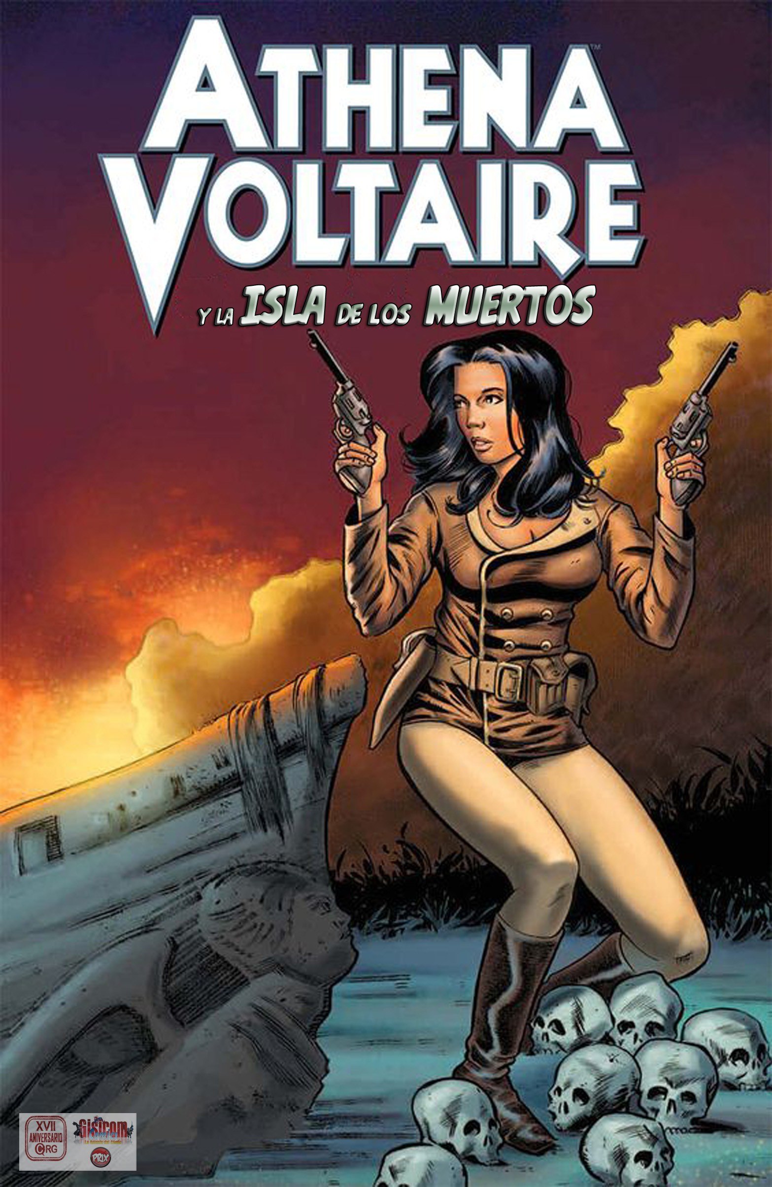 Portada ampliada de ATHENA VOLTAIRE Y LA ISLA DE LOS MUERTOS