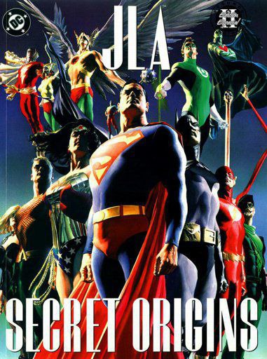 Portada ampliada de JLA SECRET ORIGINS