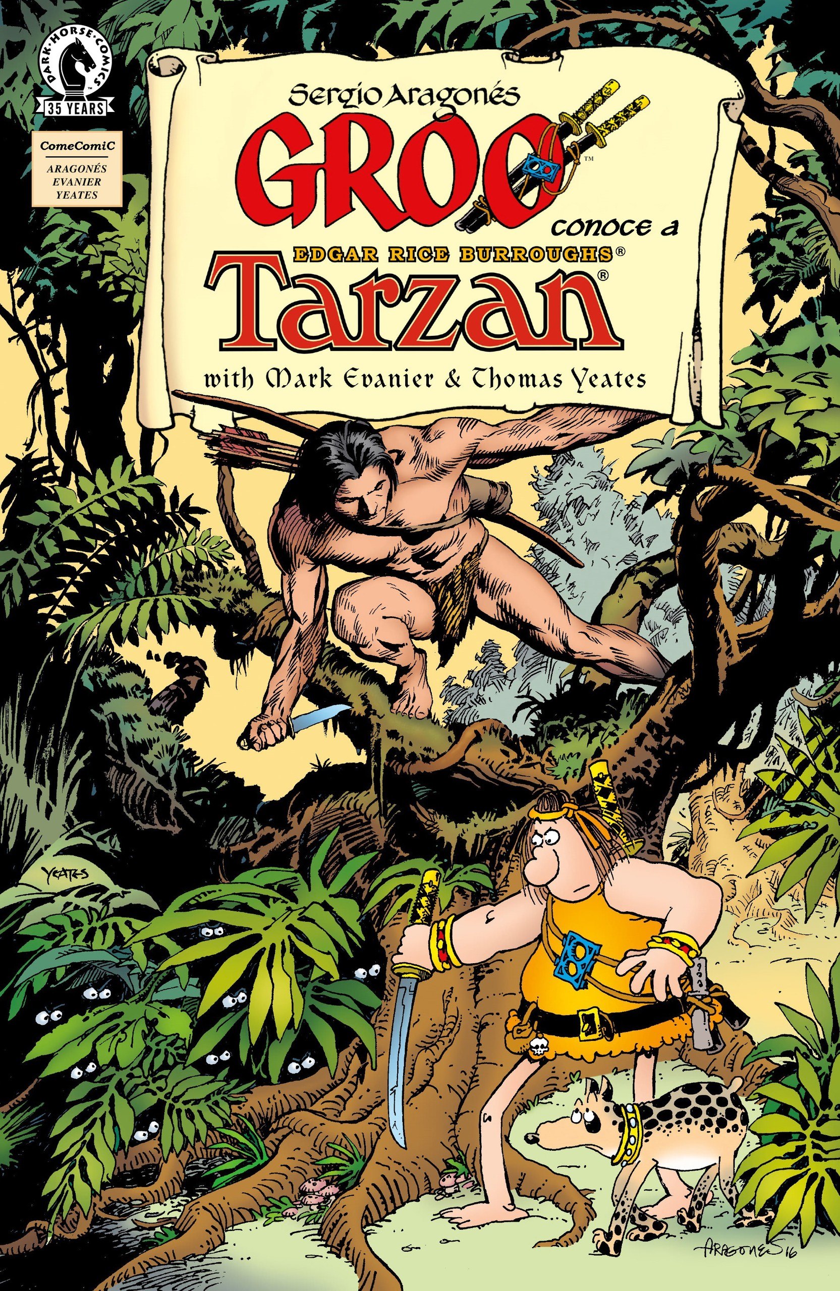Portada ampliada de Groo conoce a Tarzan