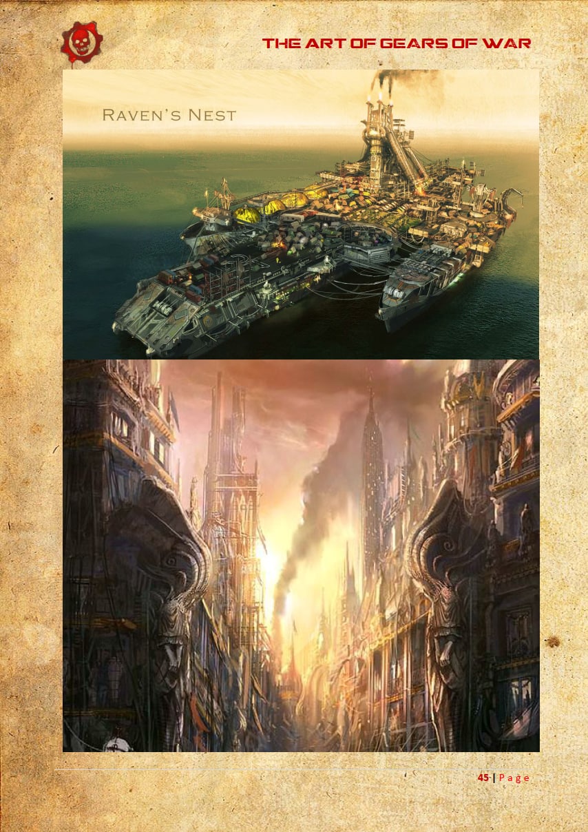 Portada ampliada de THE ART OF GEARS OF WAR