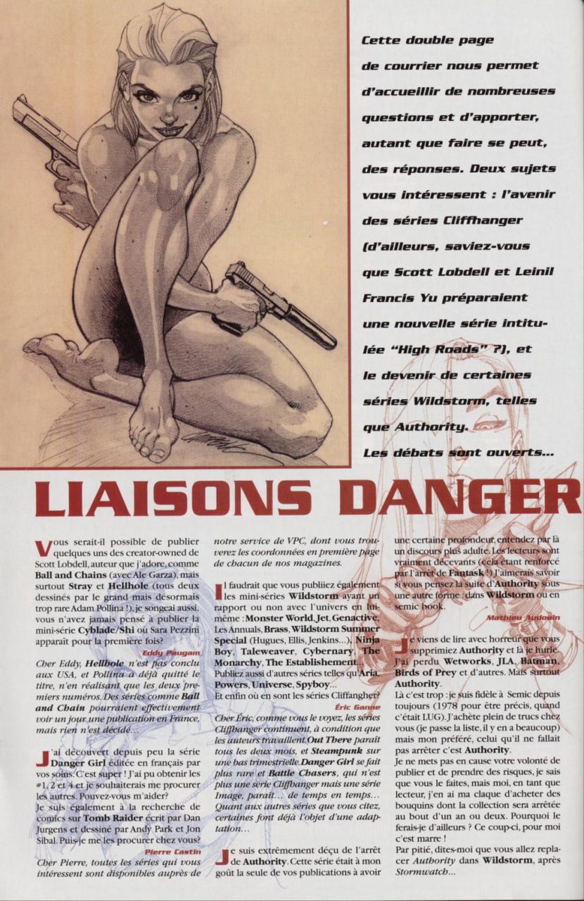 Portada ampliada de LIAISONS DANGER