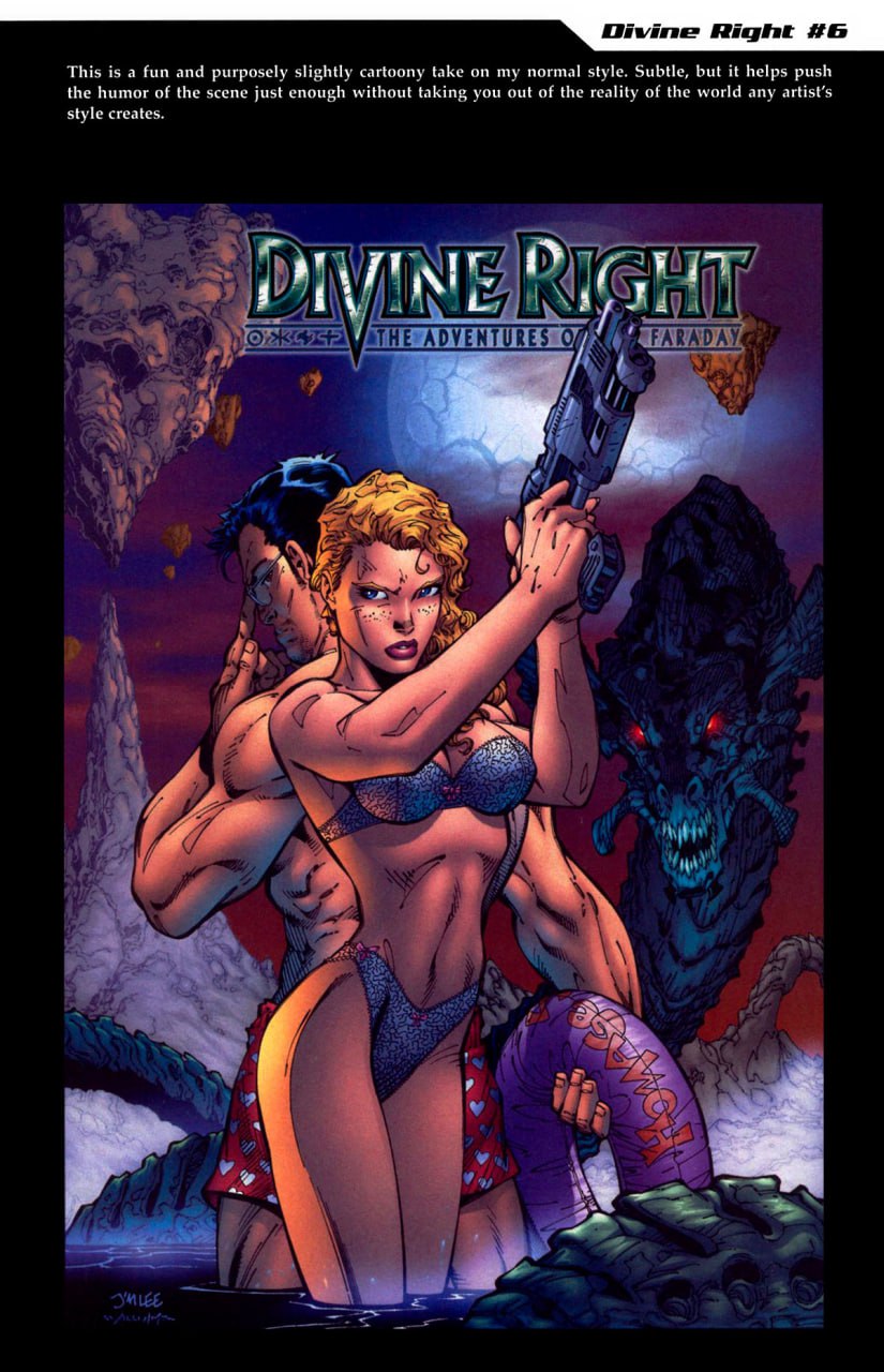 Portada ampliada de Divine Right #6