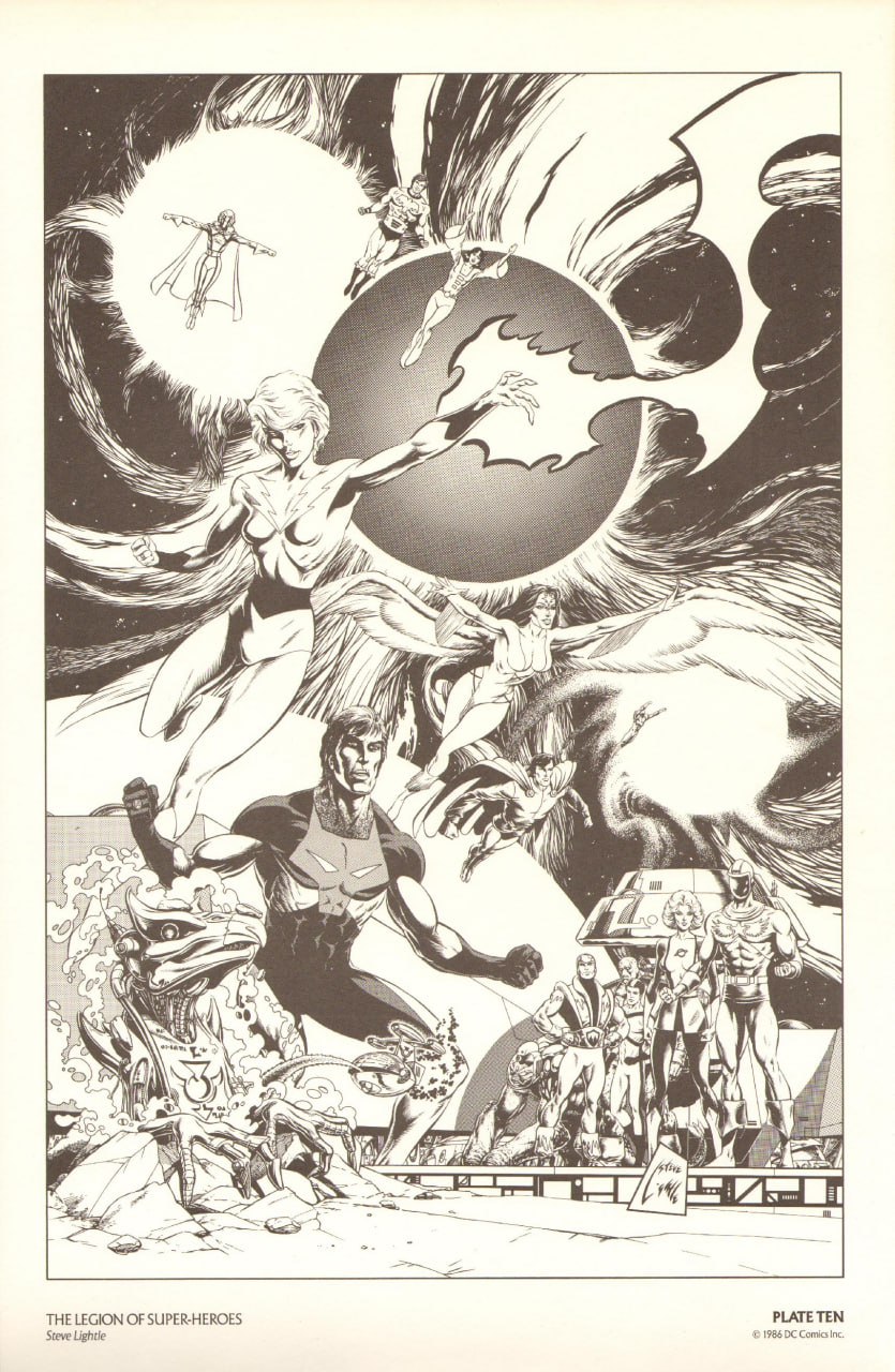 Portada ampliada de THE LEGION OF SUPER-HEROES