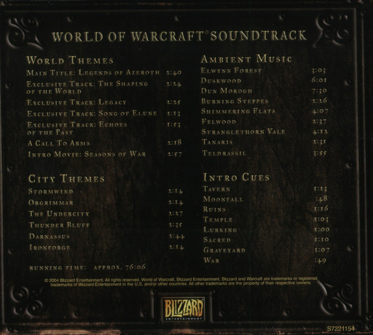 Portada ampliada de WARCRAFT'S SOUNDTRACK