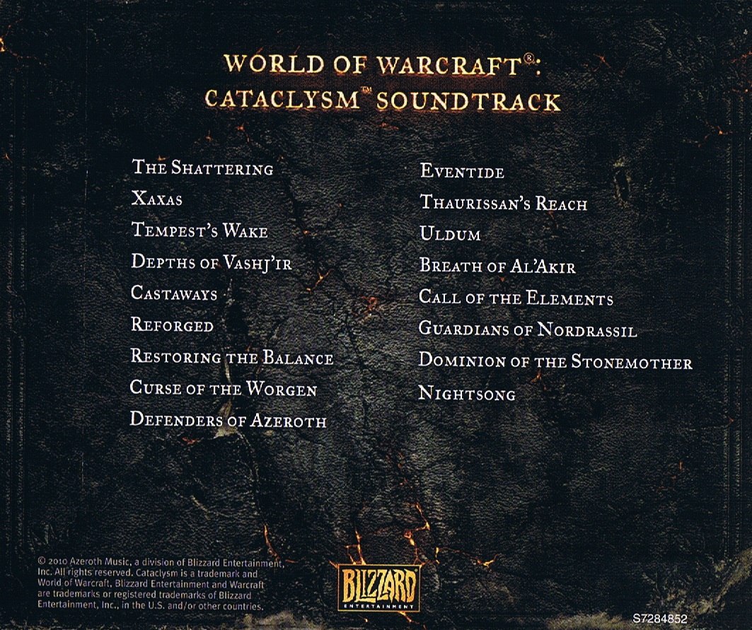 Portada ampliada de WORLD OF WARCRAFT CATALYSM SOUNDTRACK
