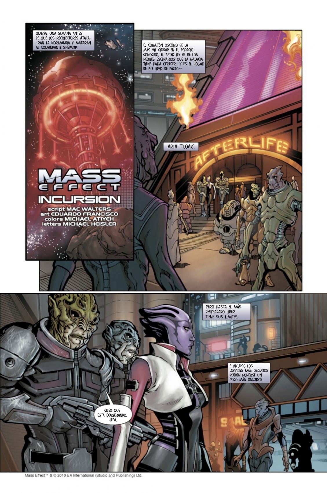 Portada ampliada de MASS EFFECT INCURSION