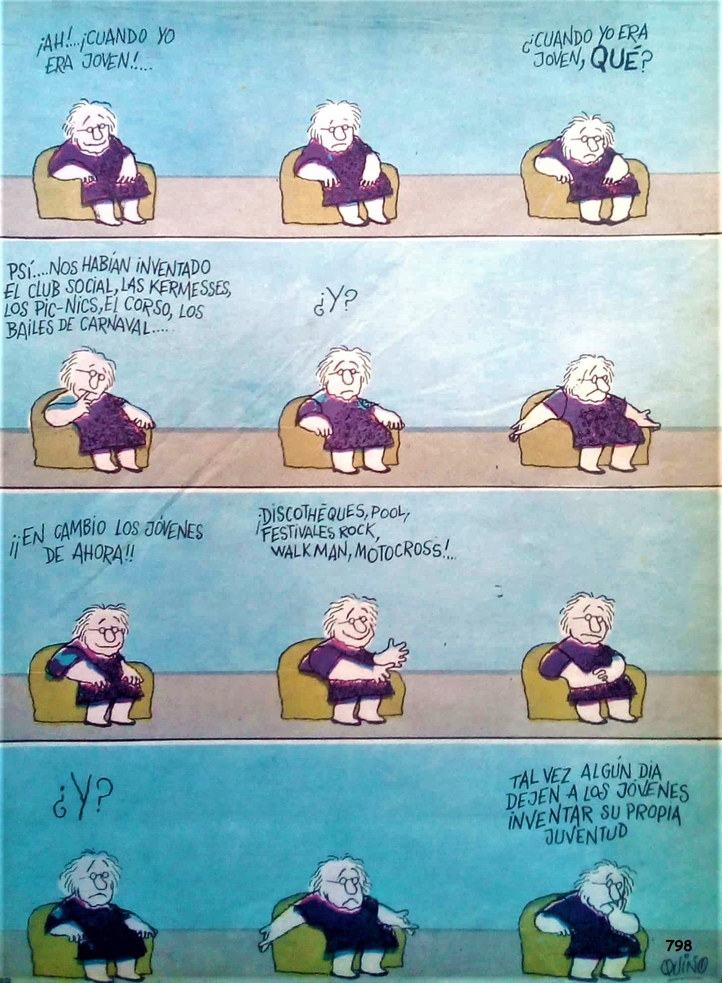Portada ampliada de QUINO A COLOR 1988