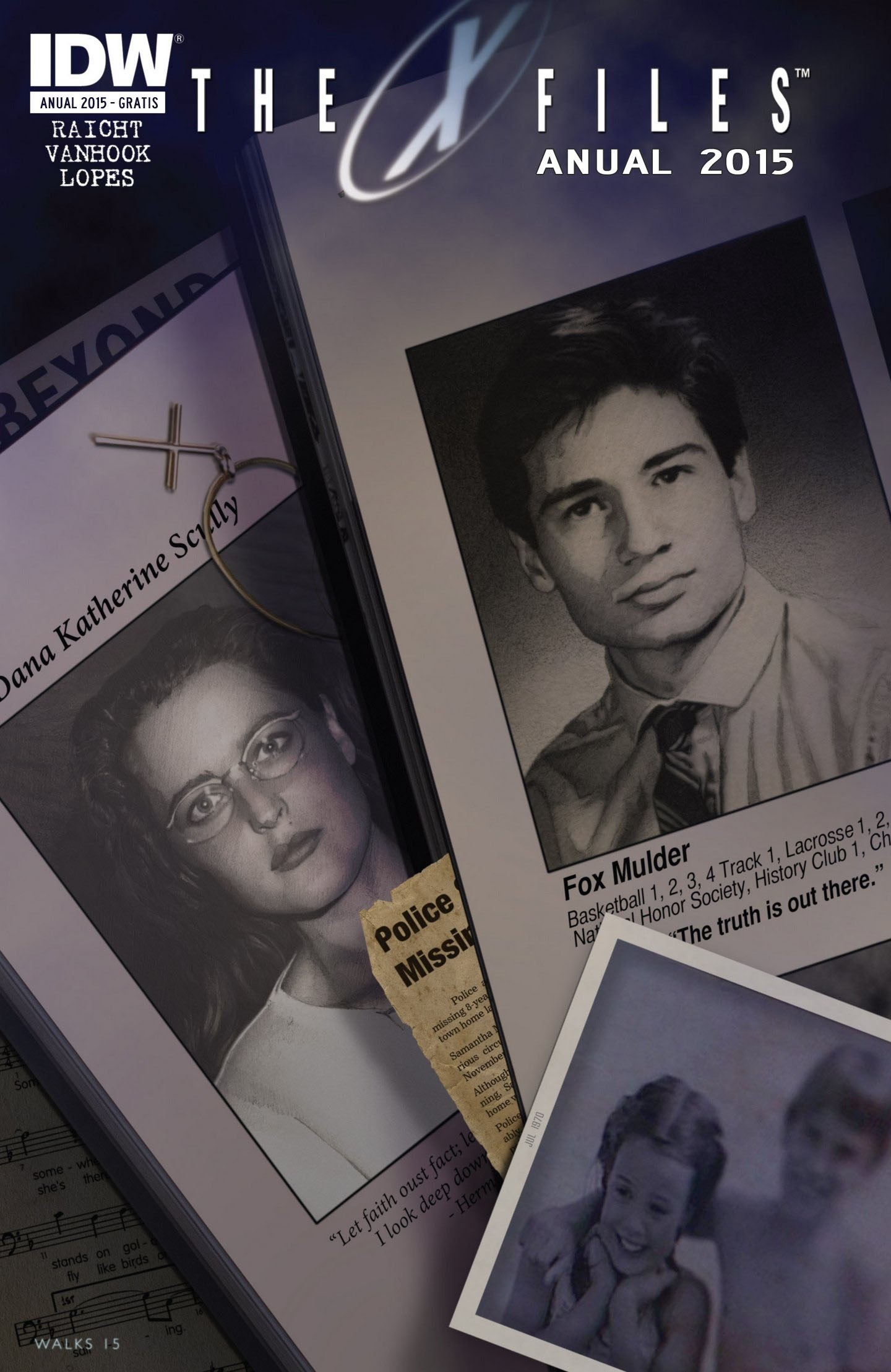Portada ampliada de THE X FILES ANNUAL 2015