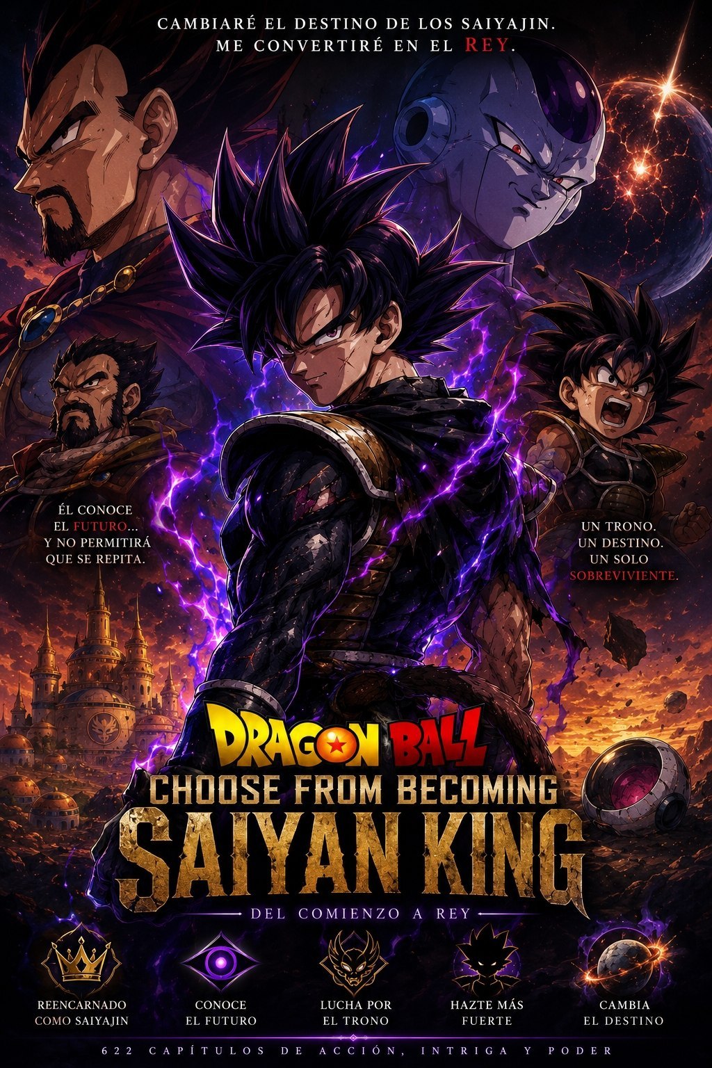 Portada ampliada de Dragon Ball: Choose from Becoming Saiyan King