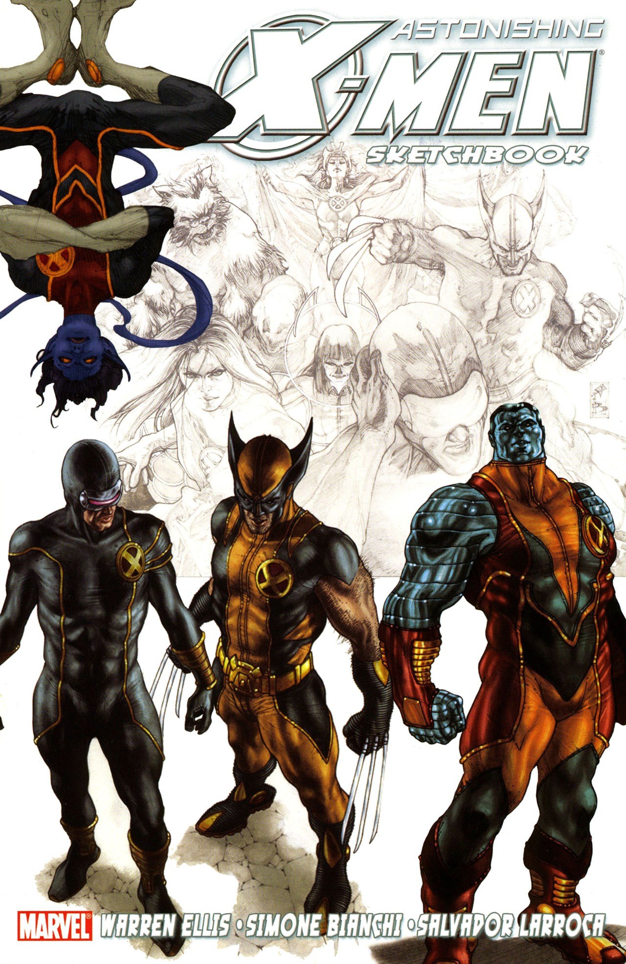 Portada ampliada de ASTONISHING X-MEN SKETCHBOOK