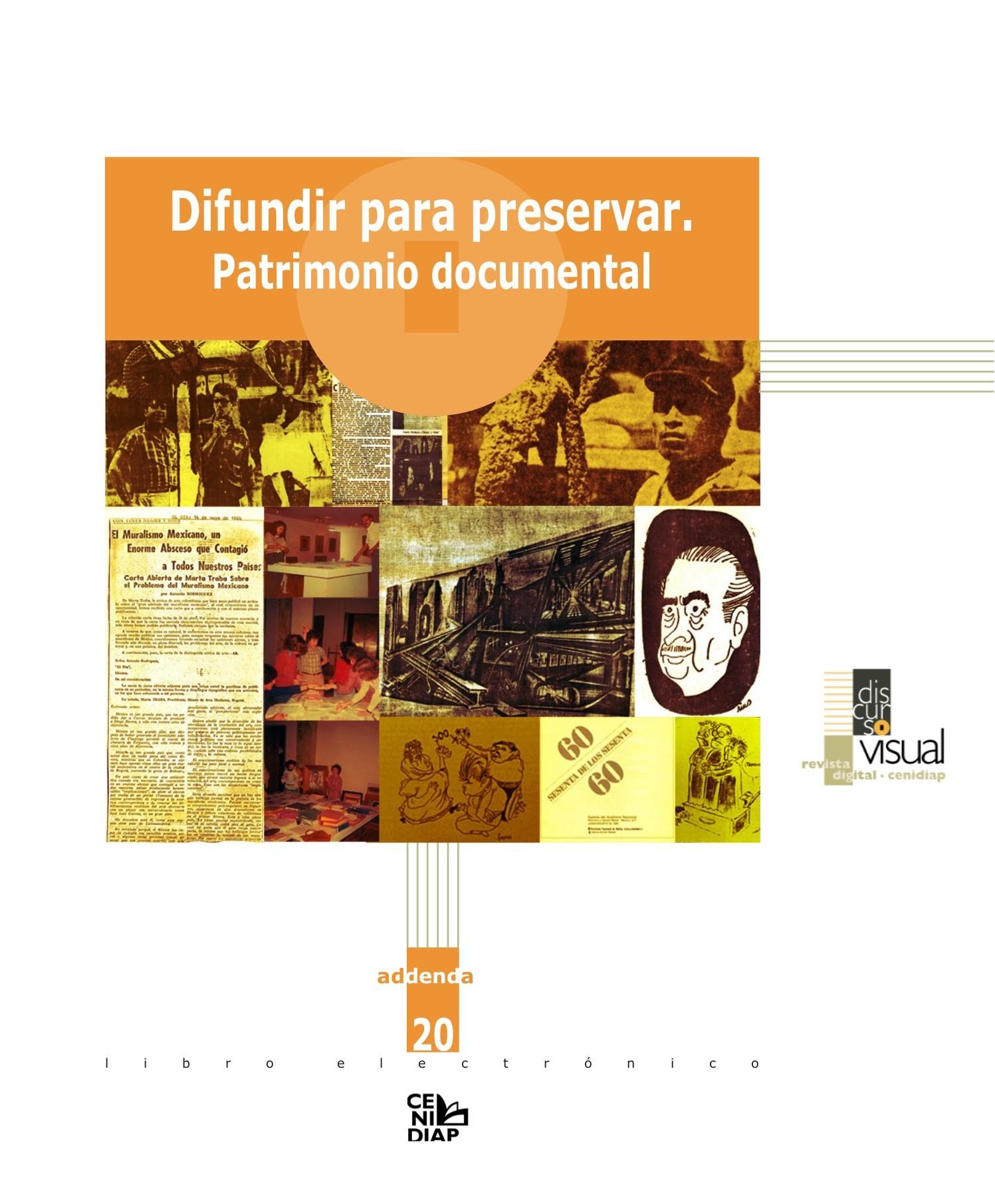 Portada ampliada de Difundir para preservar. Patrimonio documental