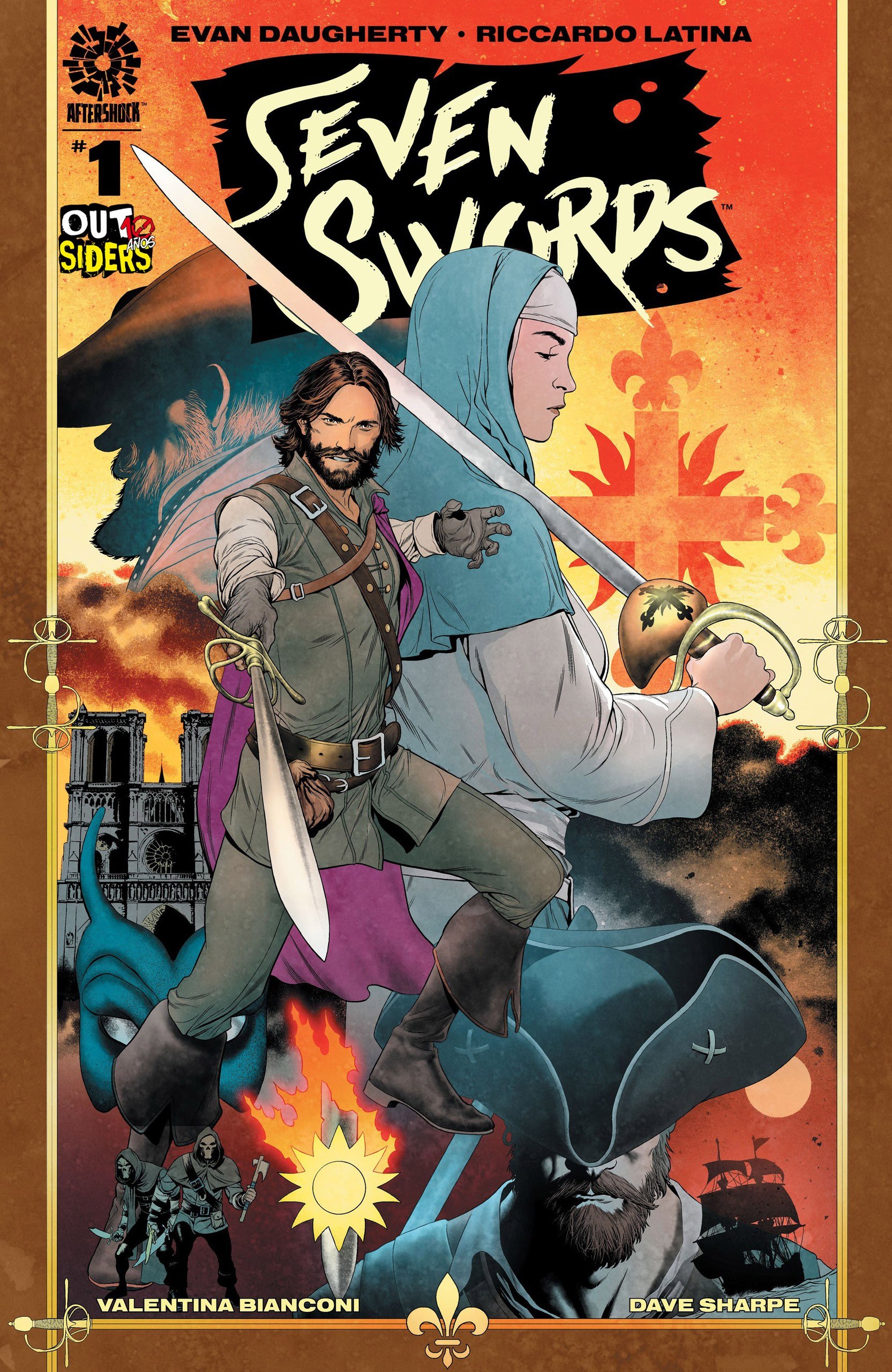 Portada ampliada de SEVEN SWORDS