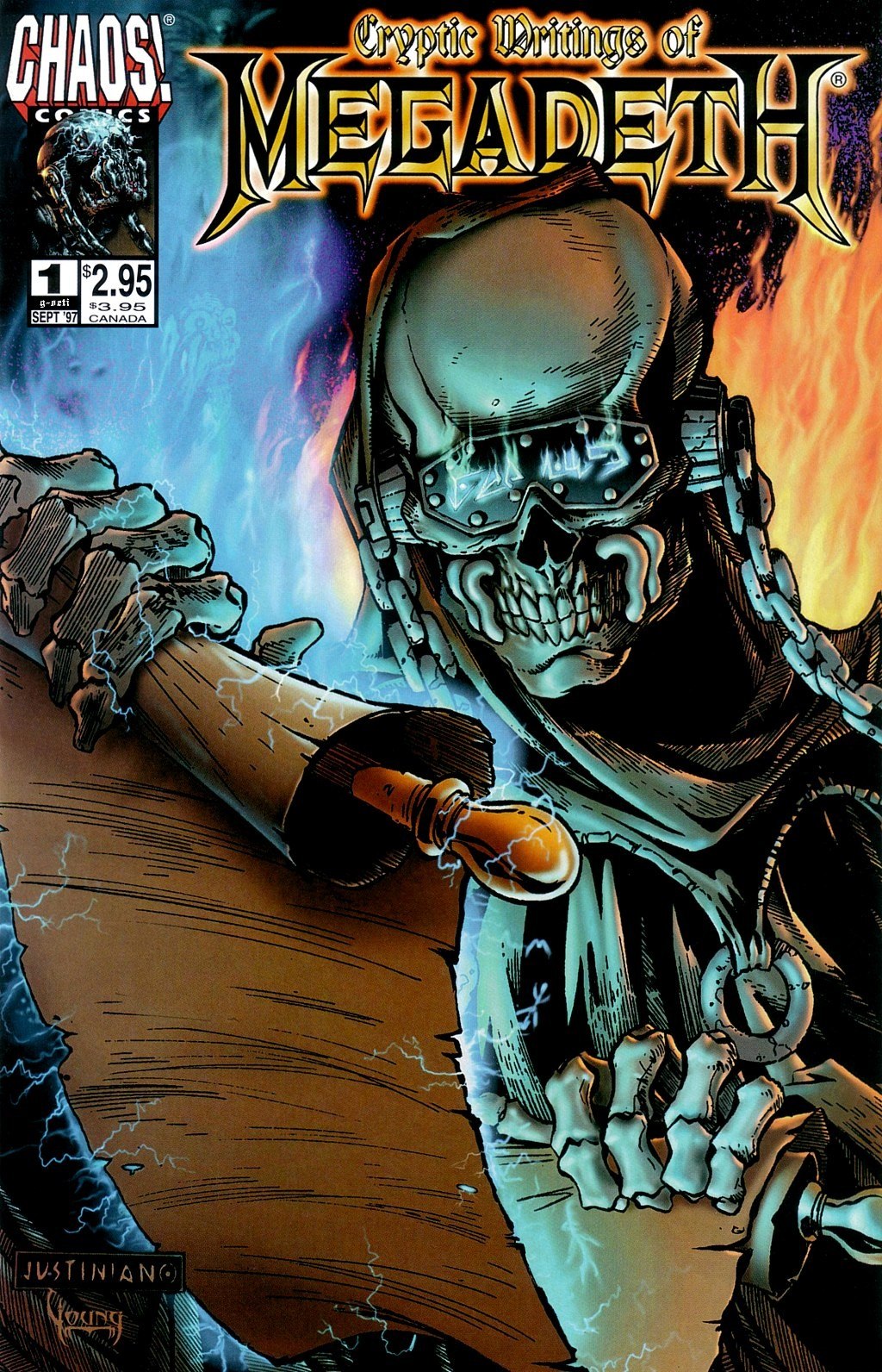 Portada ampliada de Crypt Writings of MEGADETH
